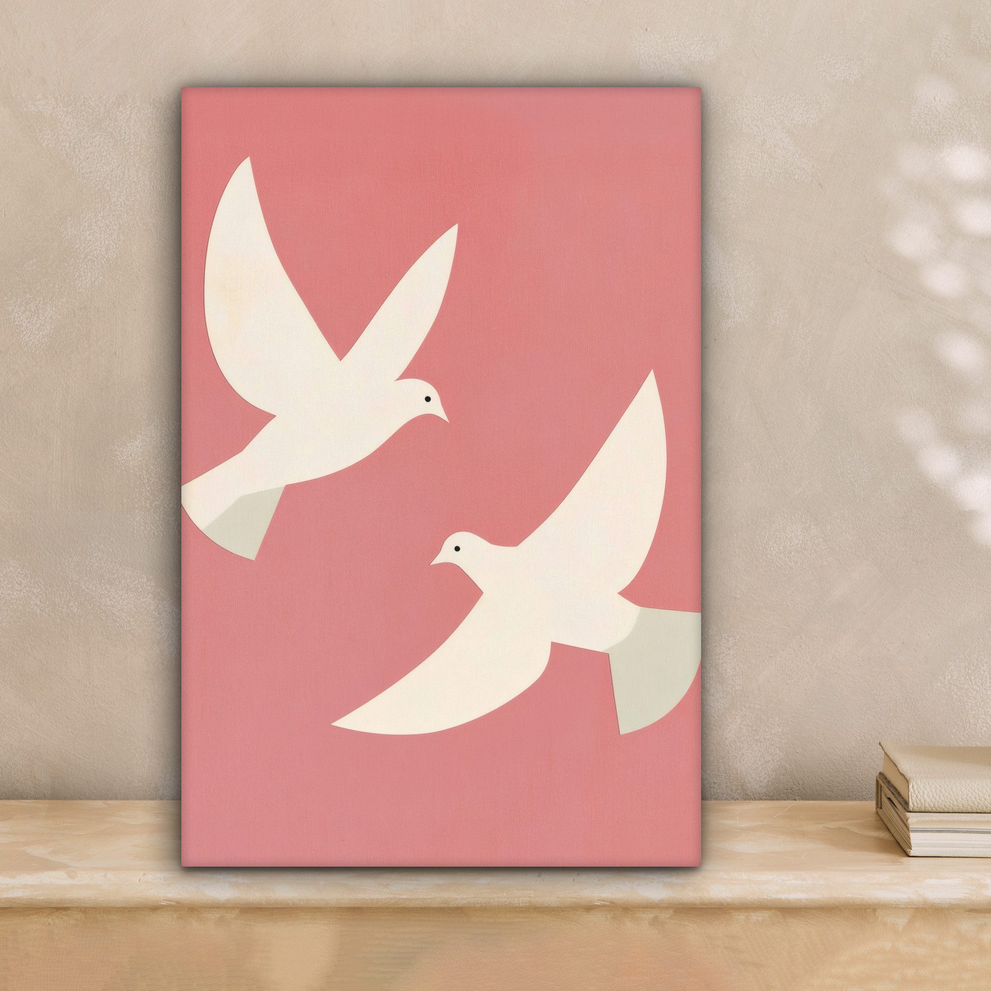 OneMillionCanvasses® Leinwandbild Tauben - Weiß - günstig online kaufen