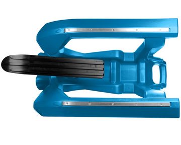 ONDIS24 Schlitten Lenkschlitten Rennrodel Jepp Control mit Metallkufen blau, 89x52x44,5 cm