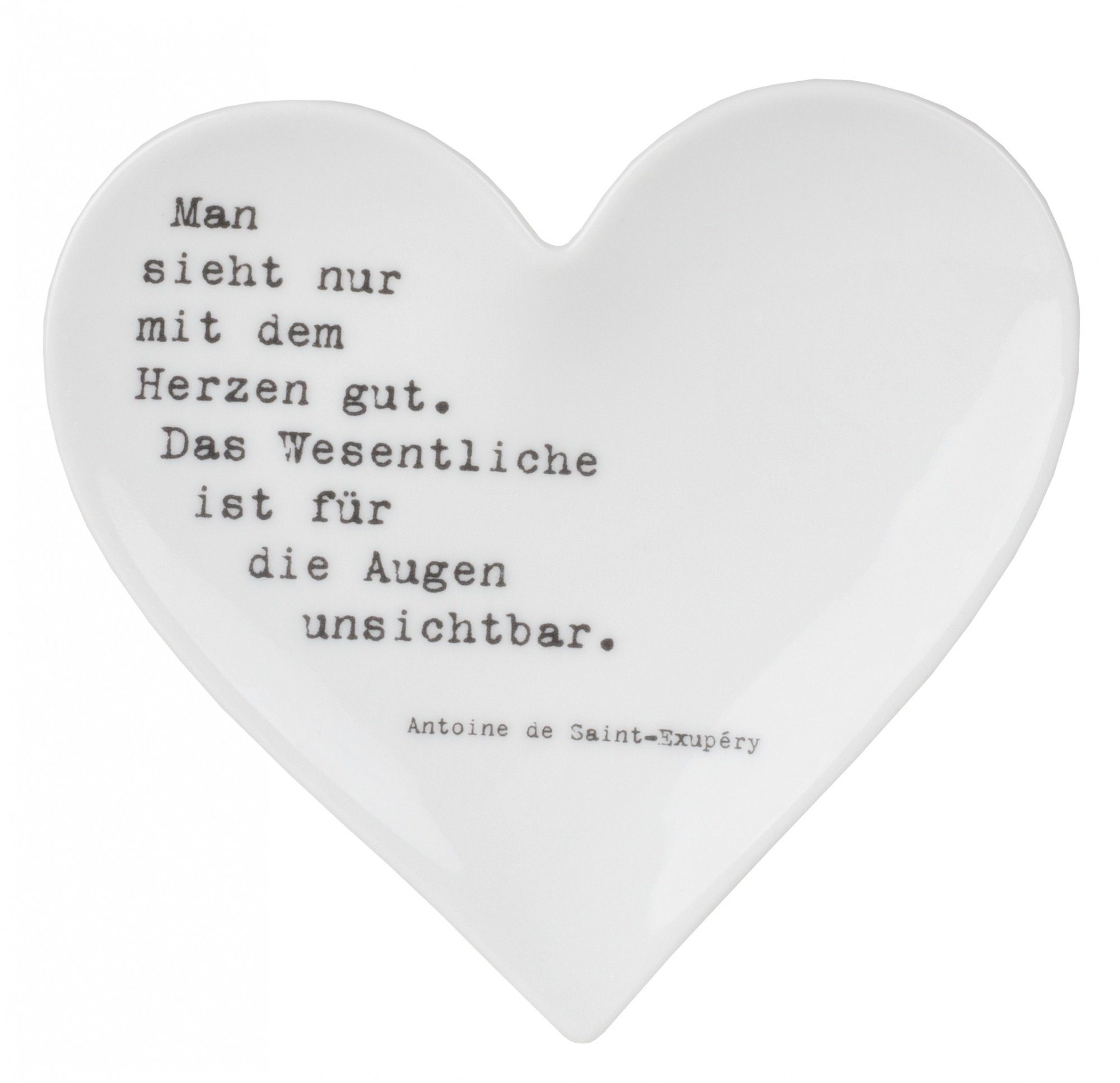 Räder Design Dekoteller Herzteller klein "Man sieht nur mit dem Herzen gut"