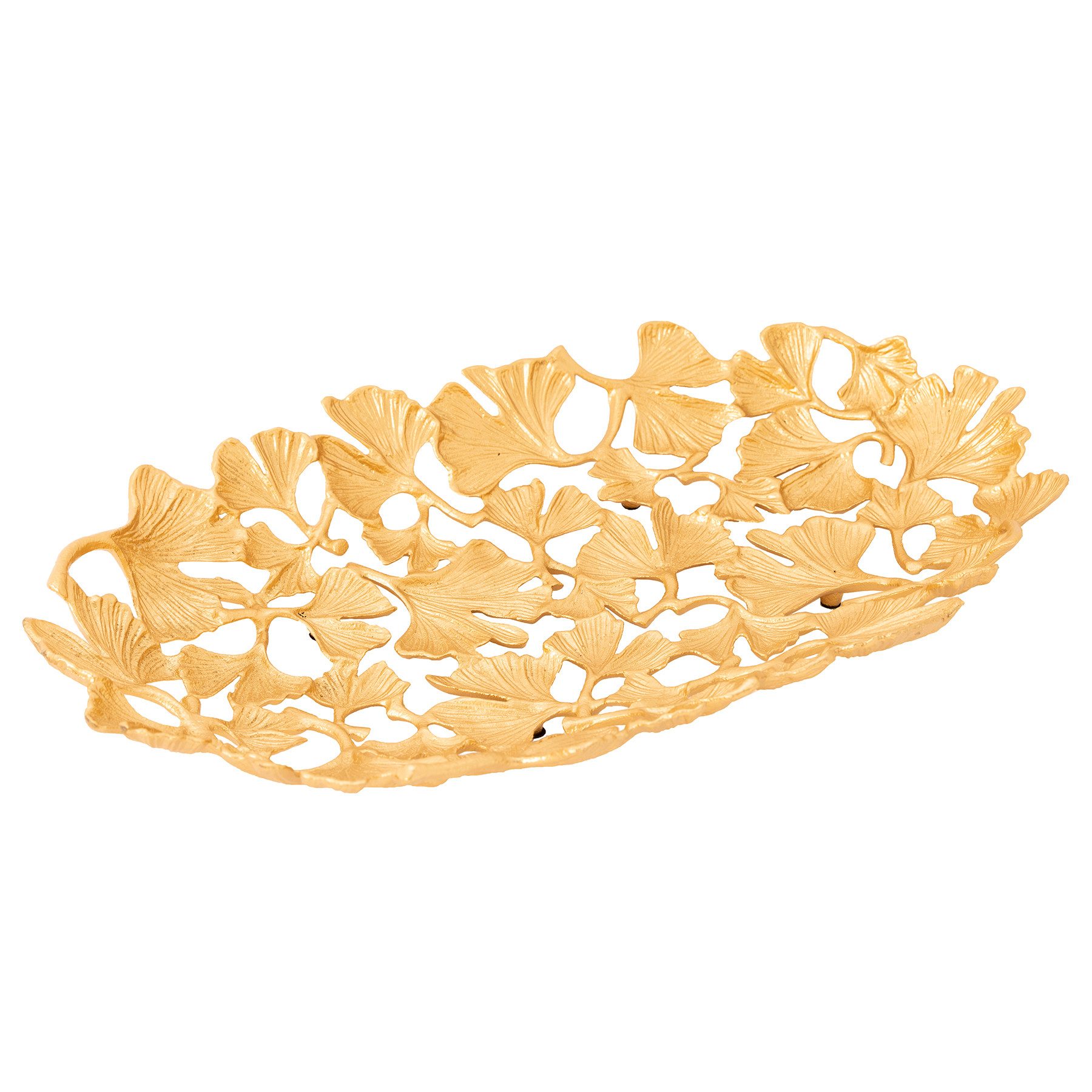 riess-ambiente Dekoschale GINKGO LEAFS 40cm gold (1 St), Wohnzimmer · Schal günstig online kaufen