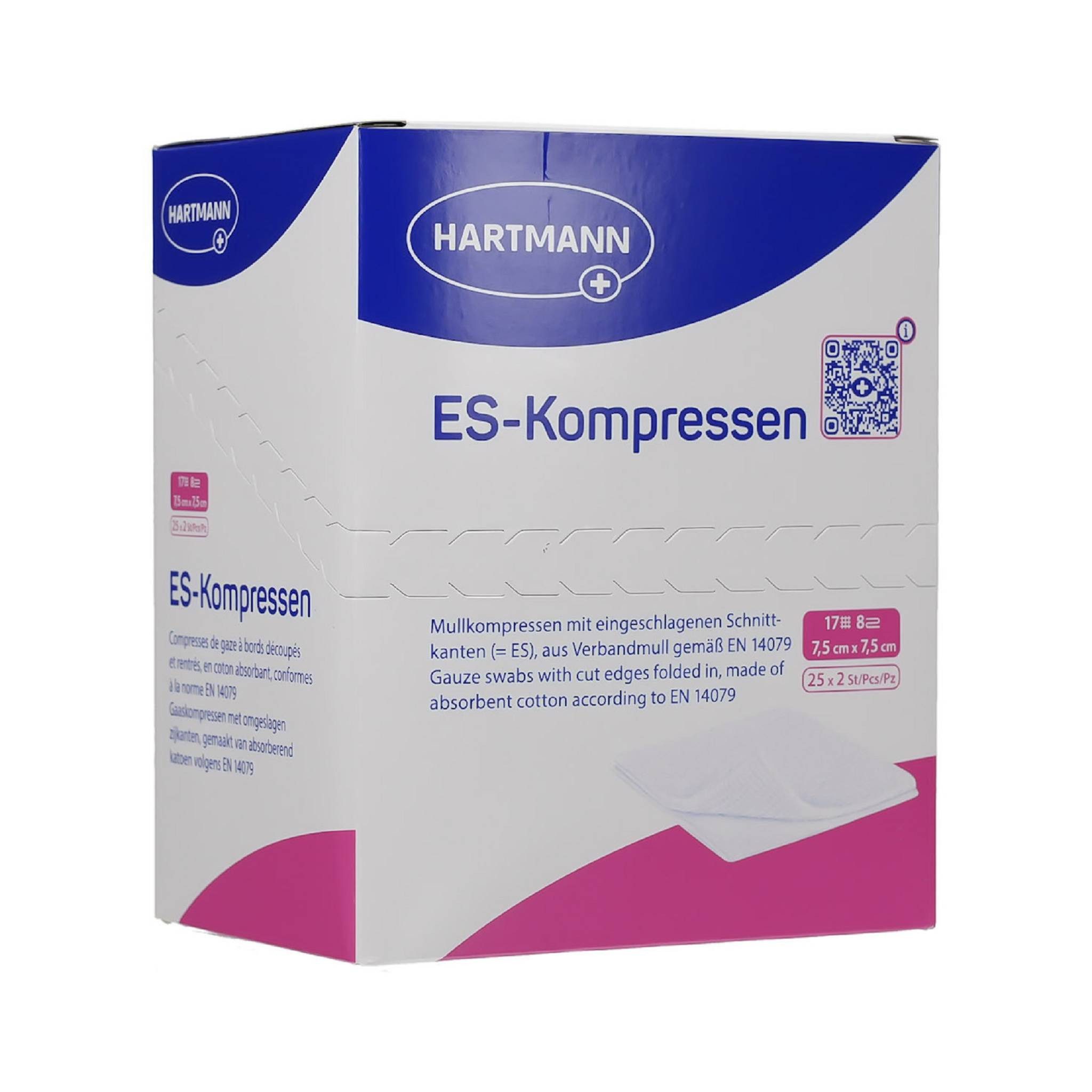PAUL HARTMANN AG Wundpflaster ES-KOMPRESSEN steril 7,5x7,5 cm 8fach