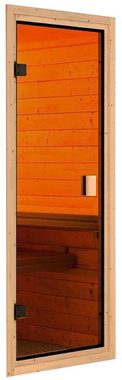 welltime Sauna Fedder, BxTxH: 170 x 151 x 198 cm, 68 mm, 4,5 kW Ofen mit int. Strg.