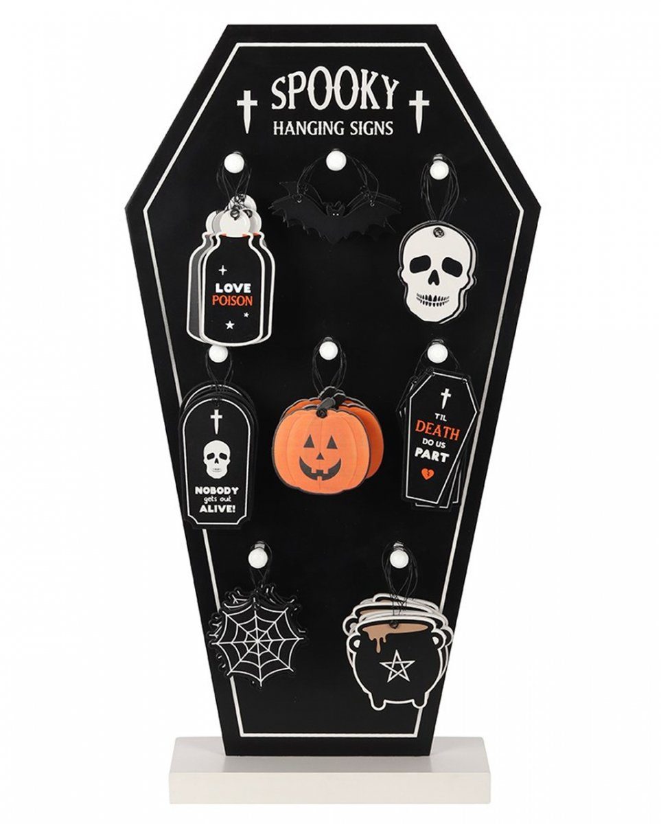 Dekofigur Format im Halloween Horror-Shop Mini Schild Spooky