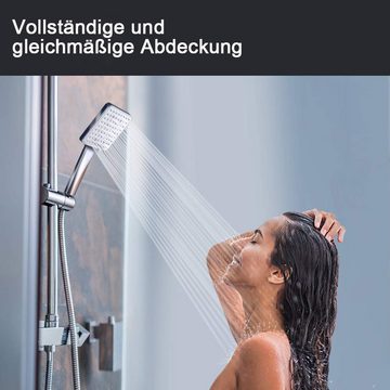 zggzerg Regenduschkopf Duschkopf mit Schlauch 1,5M Gross Handbrause Regendusche 6 Strahlarten