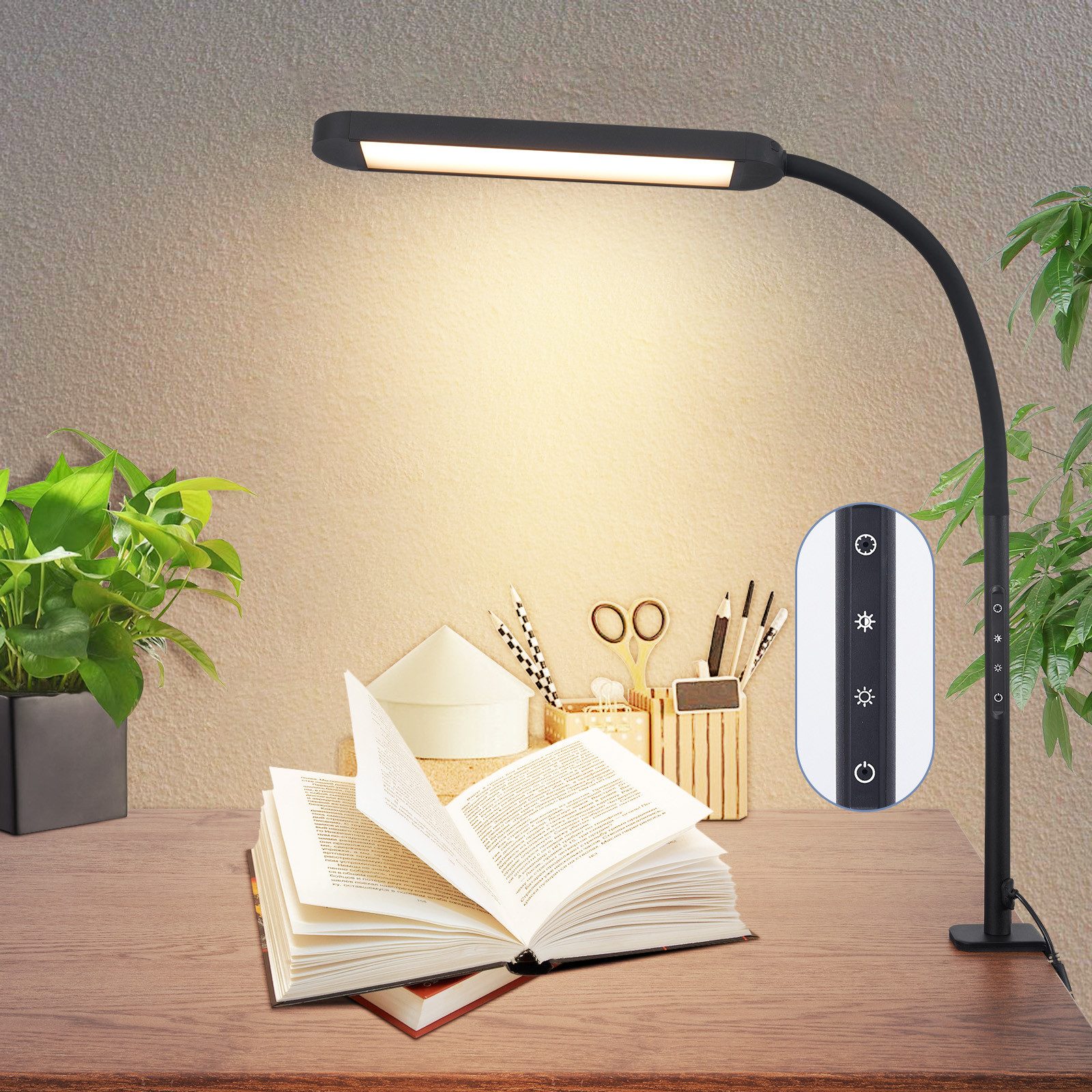 ZMH LED Tischleuchte Dimmbar - Klemmlampe günstig online kaufen
