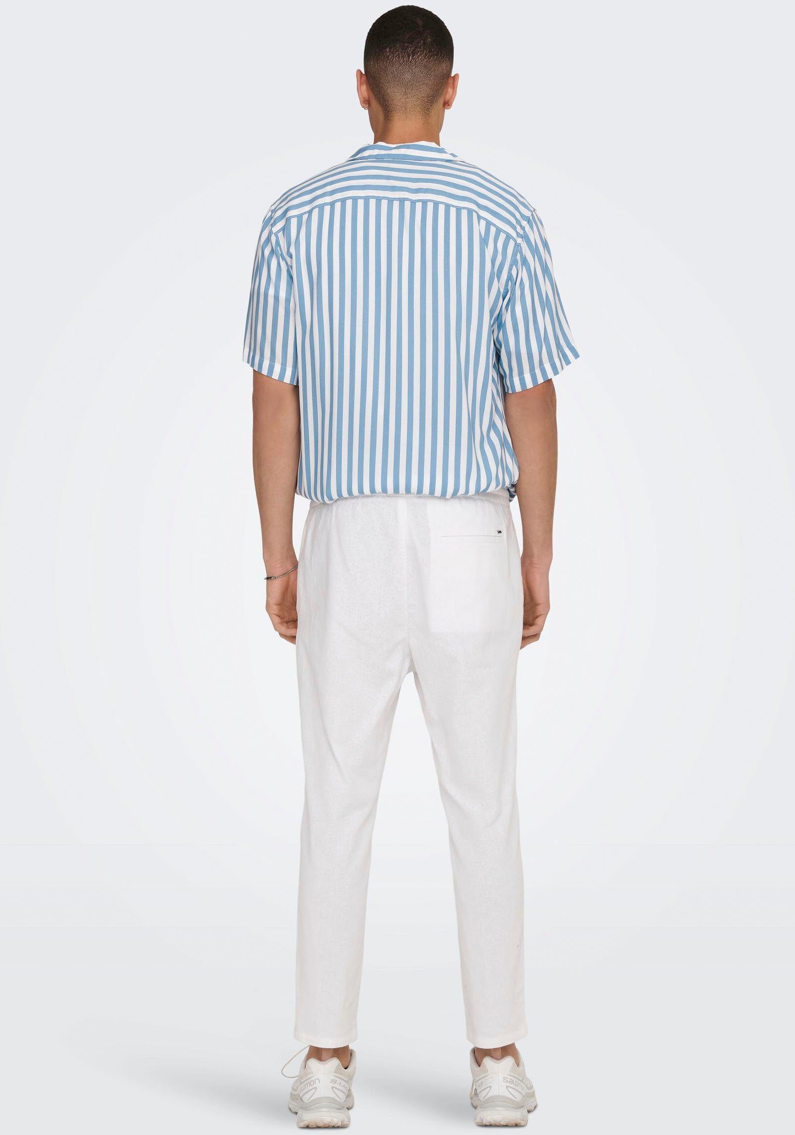 ONLY & SONS Stoffhose ONSLINUS CROP 0007 COT LIN PNT NOOS mit Leinen