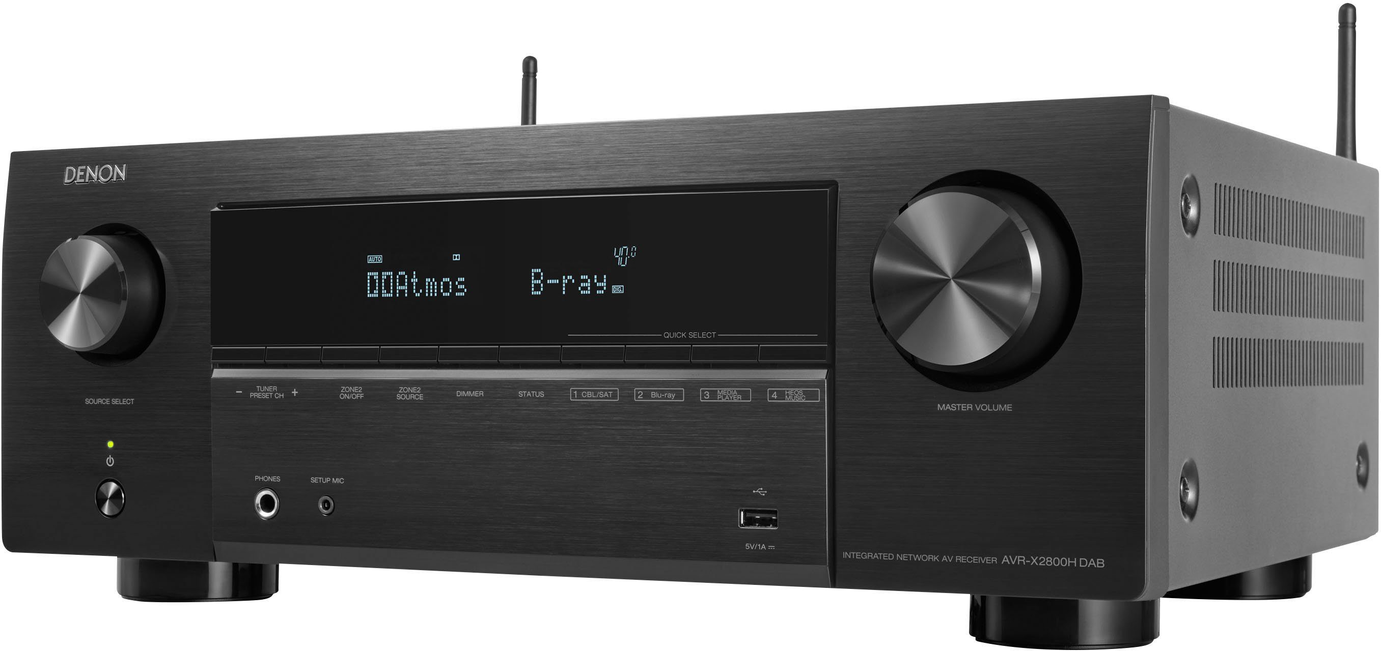 Denon AVR-X2800H DAB AV-Receiver 7.2 (Bluetooth, LAN (Ethernet), WLAN, mit DAB)