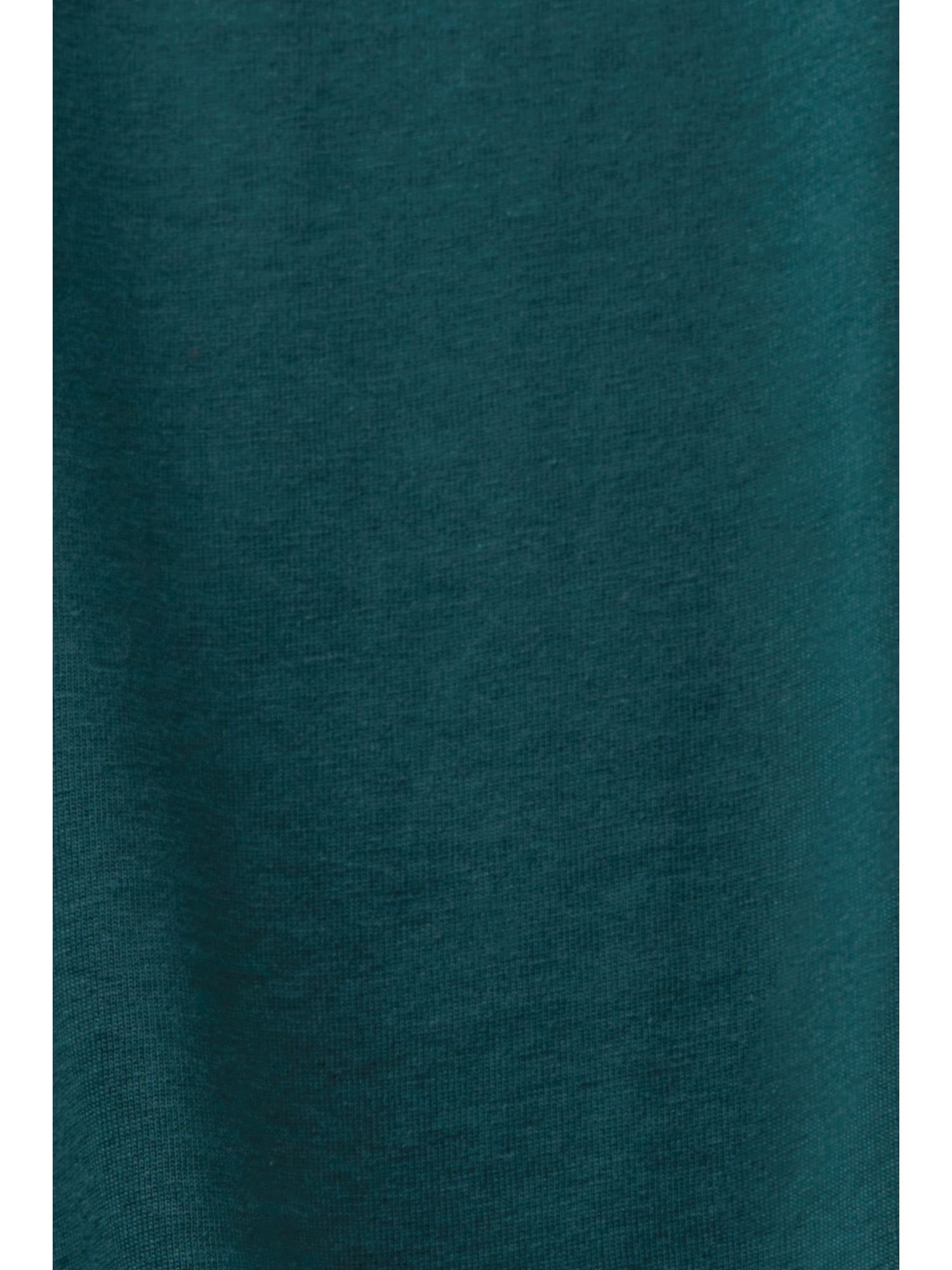 Rundhalsausschnitt EMERALD GREEN Langarmshirt (1-tlg) Oberteil mit Esprit