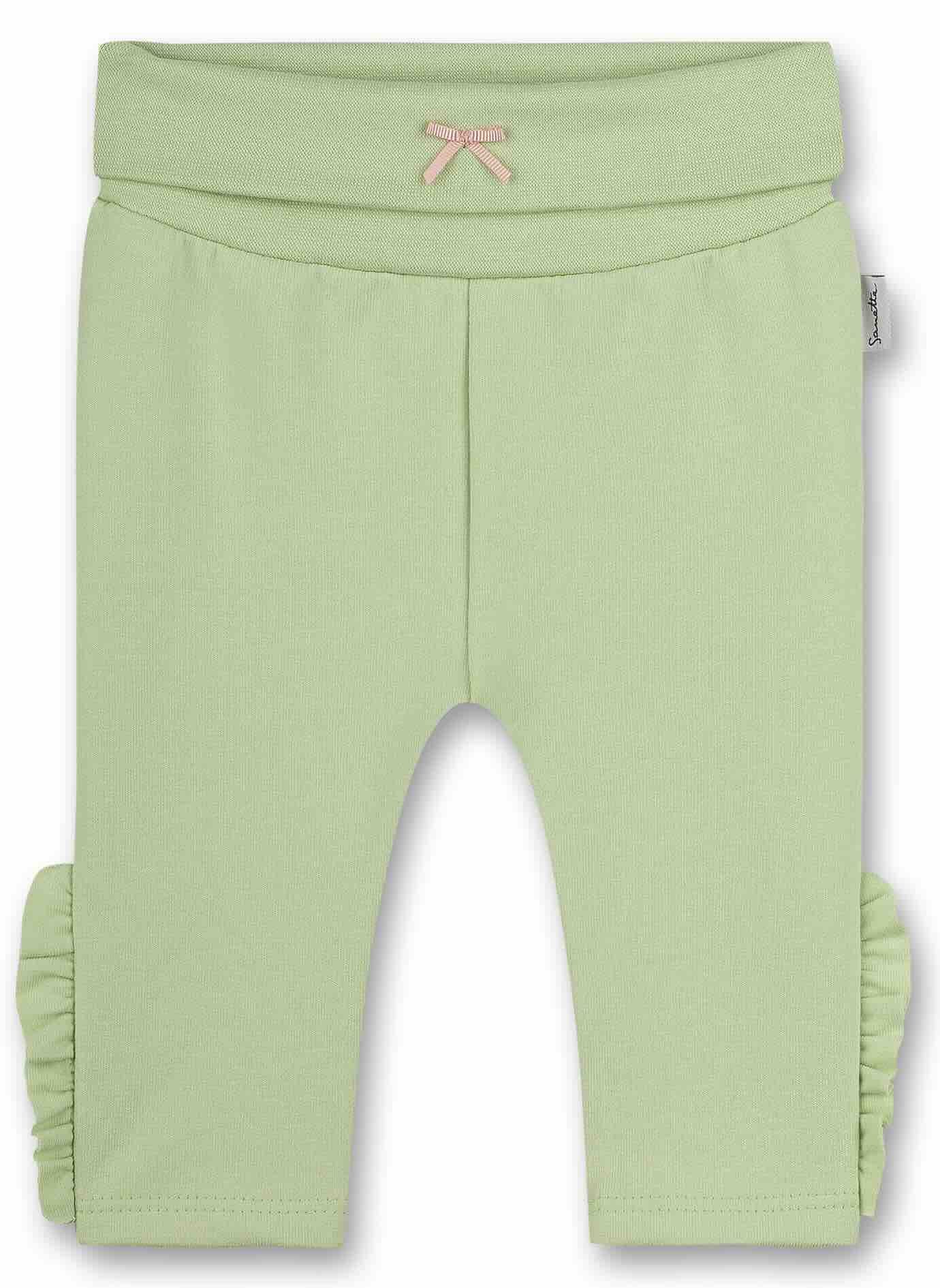 Sanetta Sweathose Baby Mädchen Sweathose Baumwolle elastisch mit Rüschen