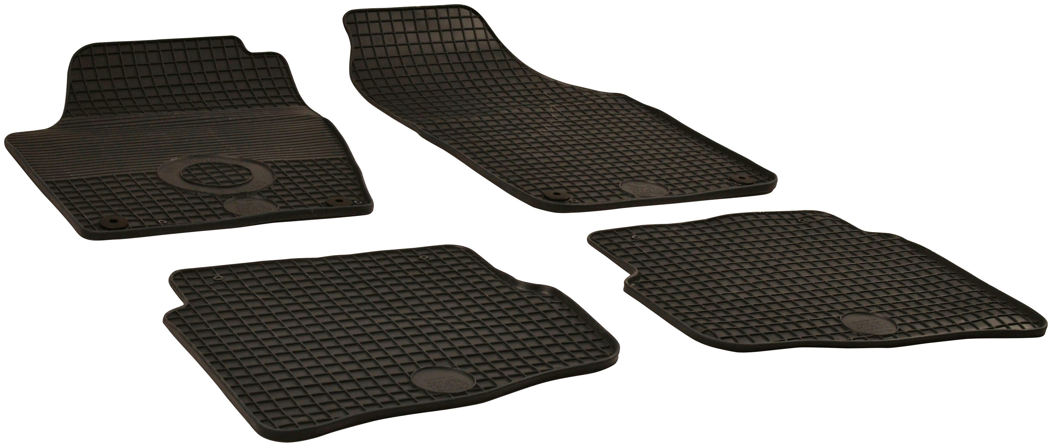 WALSER Passform-Fußmatten (4 St), für VW Polo Schrägheck, Stufenheck, für VW Polo 10/2001-10/2014 | Automatten