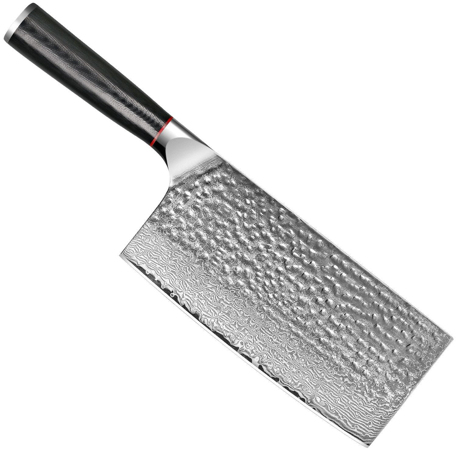 KingLux Damastmesser Damast Küchenmesser Hackmesser aus 67 Schichten Damaststahl