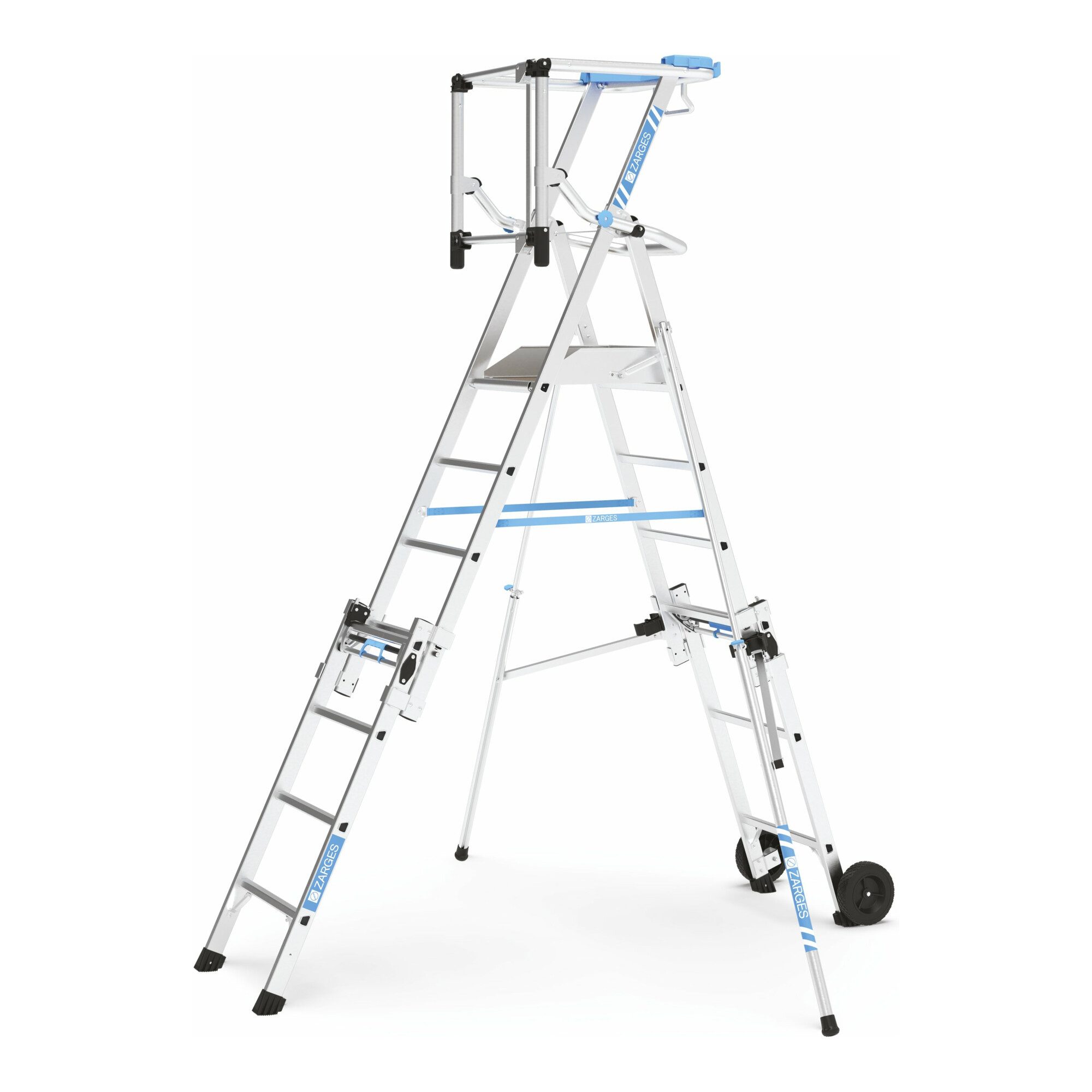 Zarges Trittleiter Zarges ZAP Masterflex S - Teleskop-Plattformleiter 7 Stufen