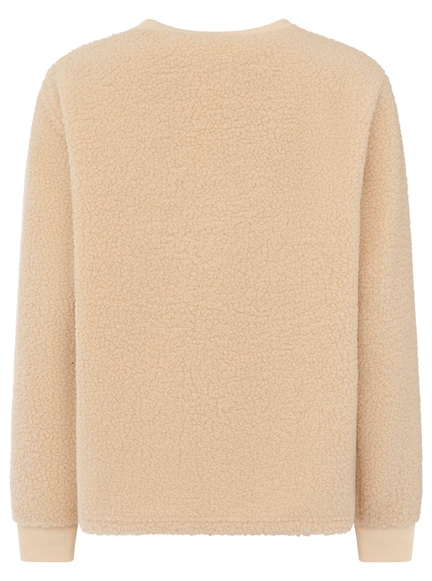 Zwillingsherz Sweatshirt "Good Vibes" Teddy Sweater, Prägung auf Vorderseite, Rundhals, Ärmelbündchen – Bild 4 von 5