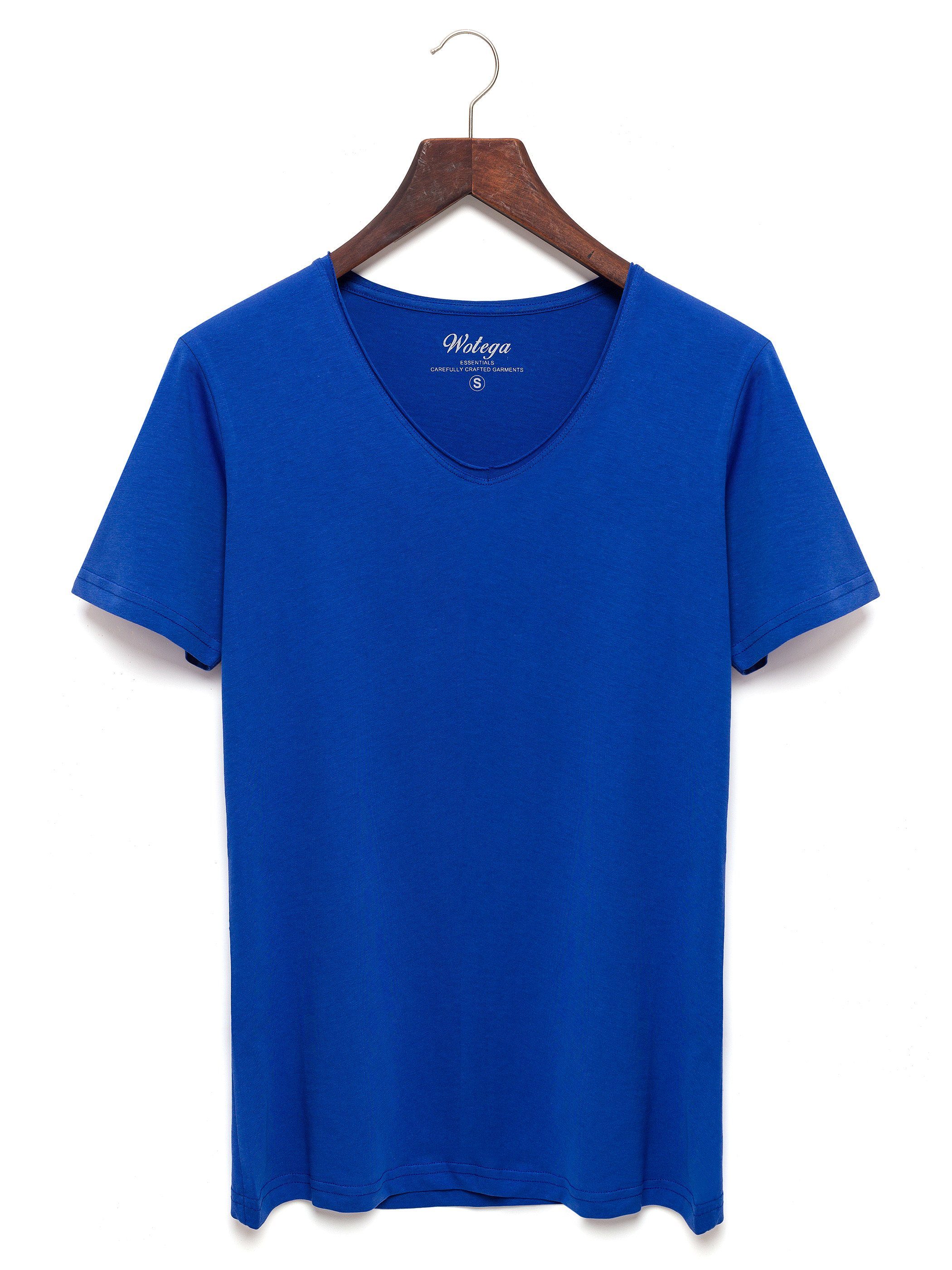WOTEGA V-Shirt Nasus (deep Blau V-Neck 193950) Basic Tee ultramarine