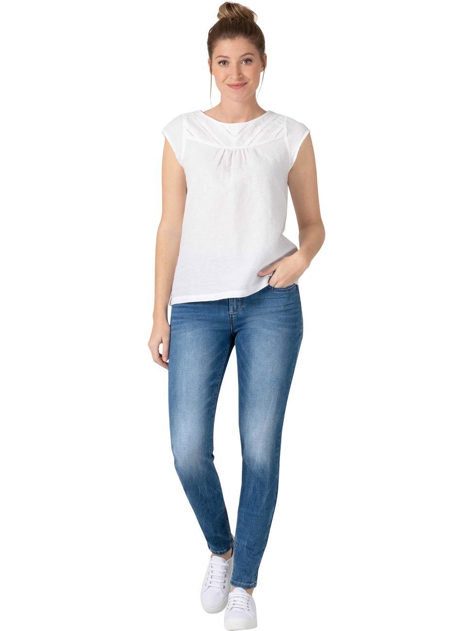 Womenshape Slim-fit-Jeans Slim Baumwolle aus EnyaTZ TIMEZONE