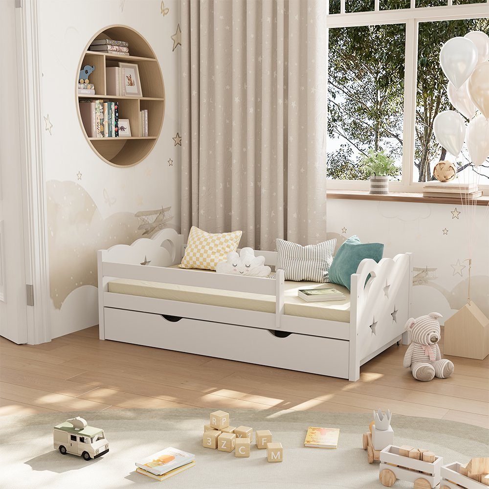 VitaliSpa® Kinderbett Jessica, Weiß, 70x140 cm mit Schublade, ohne Matratze günstig online kaufen