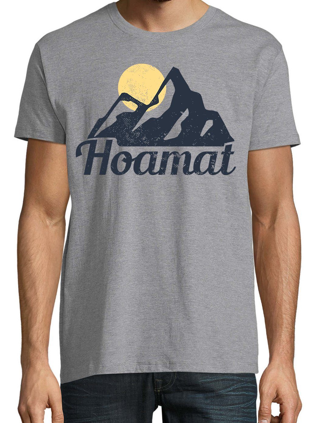 Youth Designz T-Shirt Hoamat Herren Grau Spruch T-Shirt lustigem mit