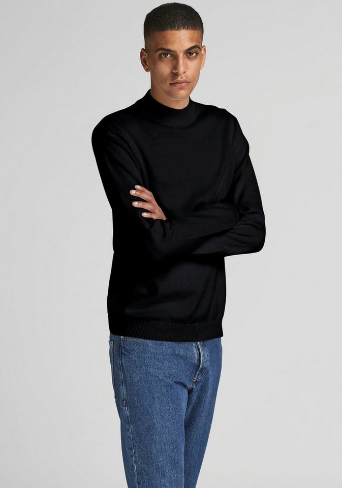 Jack & Jones Rundhalspullover BASIC KNIT MOCK NECK, Rundhalspullover mit  halbhohen Ausschnitt