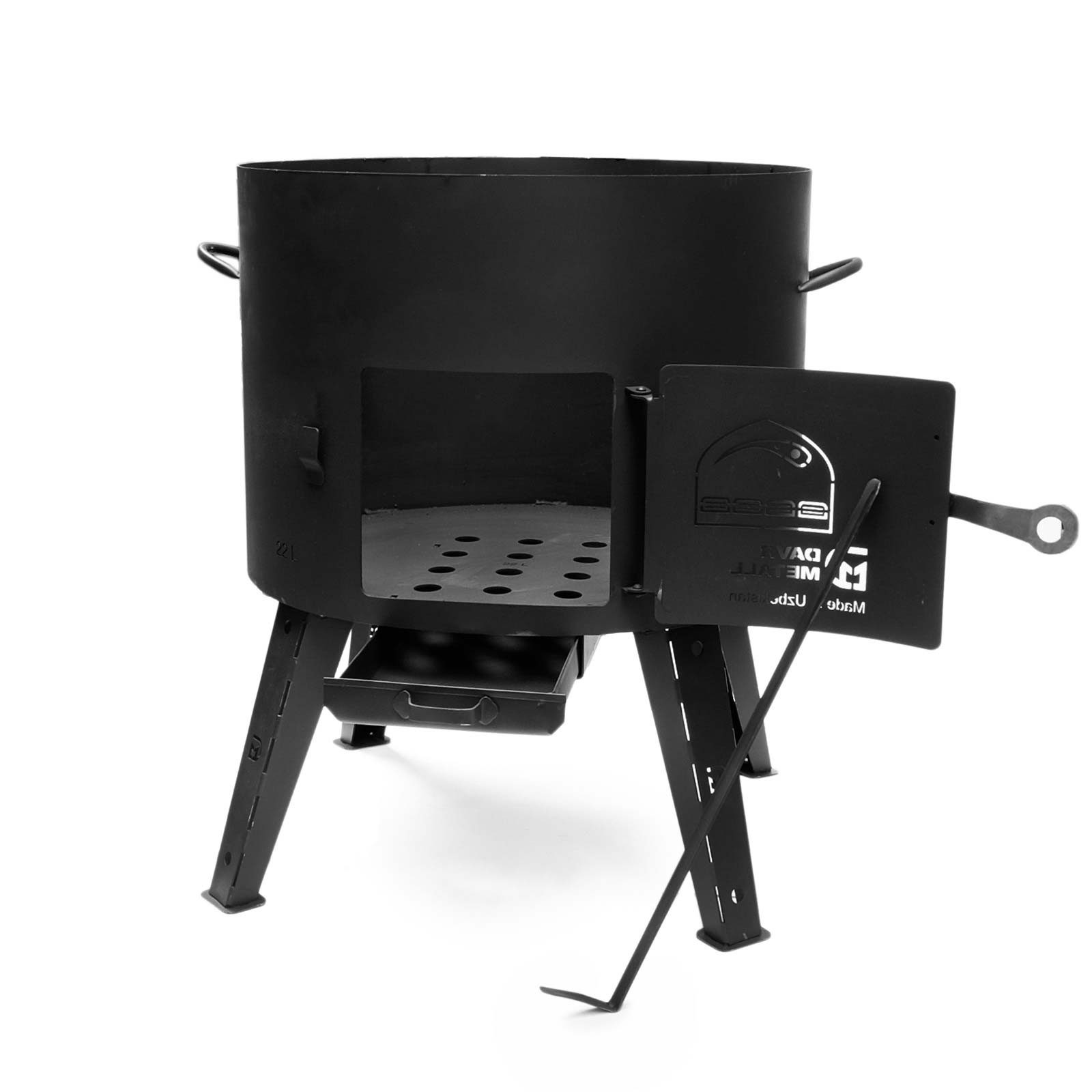 BIG-PAN Holzkohlegrill Ø36 Uchag 2mm Stahl Kessel Feuerstelle Feldküche