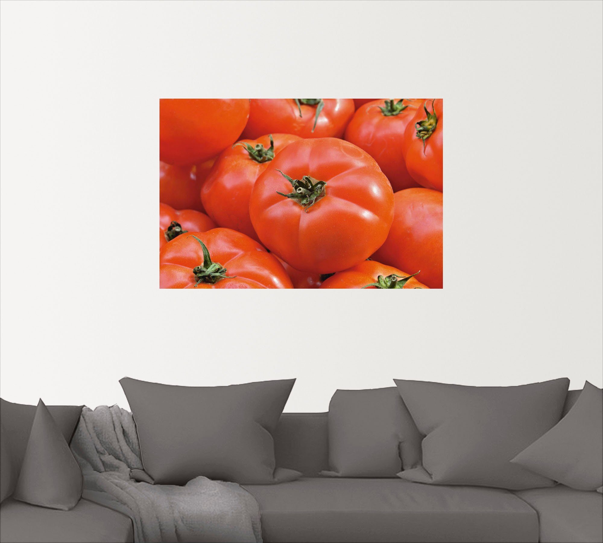 Leinwandbild, versch. als Wandaufkleber Alubild, Wandbild Rote Tomaten, Artland oder Größen (1 St), Frische in Lebensmittel Poster