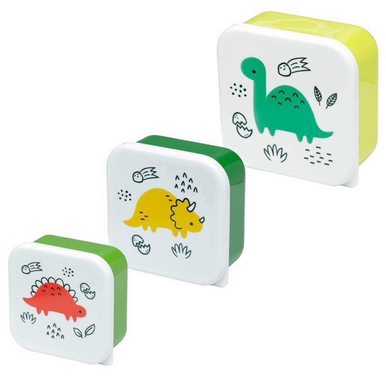 Puckator Lunchbox Dinosaurier Vesperdosen im 3er Set