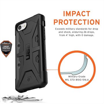 UAG Handyhülle Pathfinder 11,9 cm (4,7 Zoll), [Apple iPhone SE 2022 Hülle, Sturzfestes Case nach US-Militärstandard (MIL STD 810G 516.6), Wireless Charging kompatibles Cover, Display- und Kameraschutz durch erhöhten Rand) - schwarz