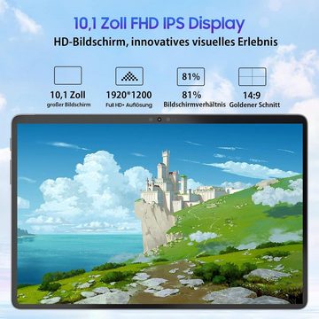 OSCAL Tablet (10", 256 GB, Android 12, 4G LTE, mit Touchstift Dual 4G-LTE, Octa-Core CPU, 7680mAh FHD 13MP+8MP, BT5.0)