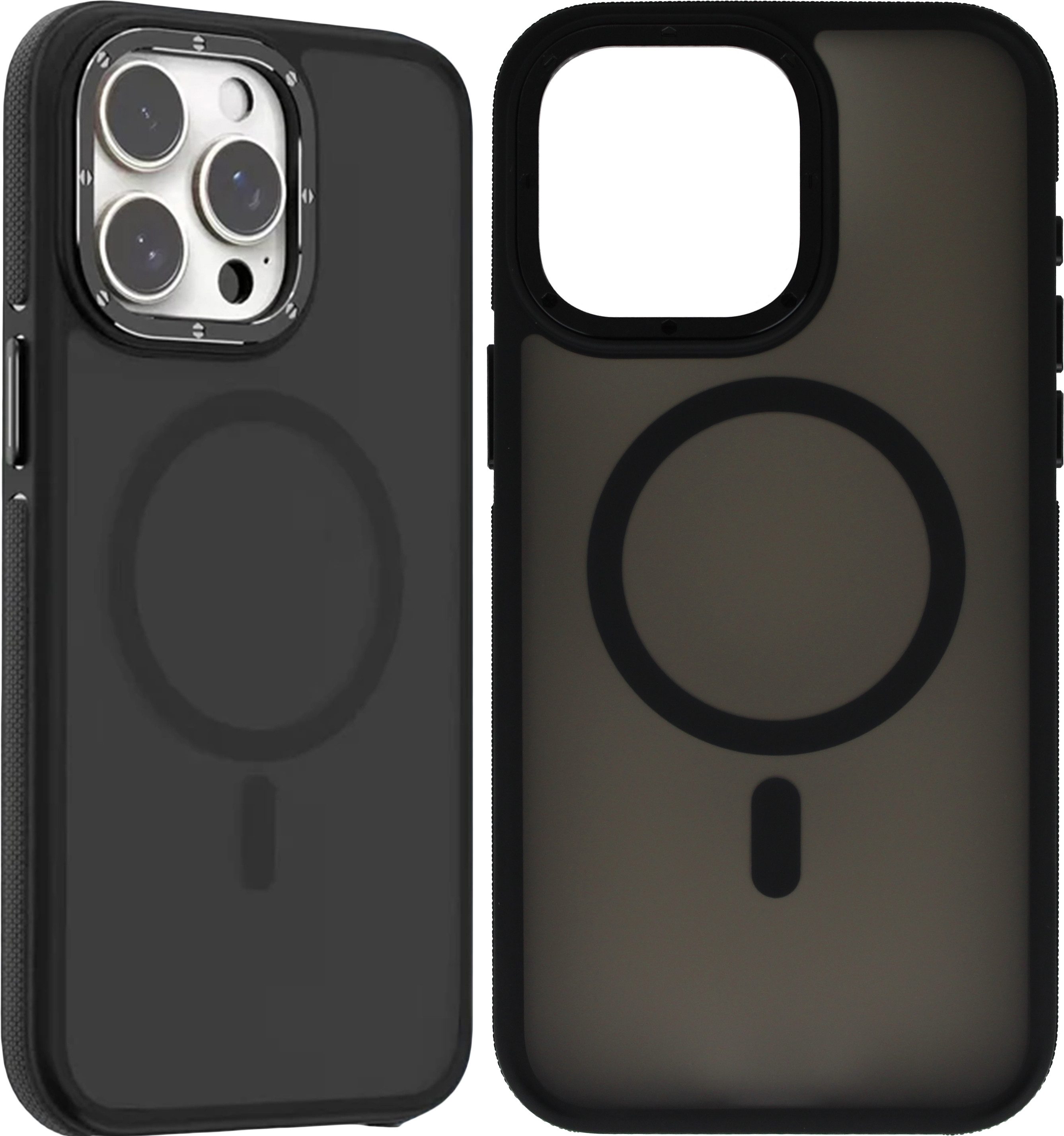 Wörleonline Handyhülle für Apple iPhone 15 Pro, Schutzhülle in matter Optik, MagSafe kompatible Hülle