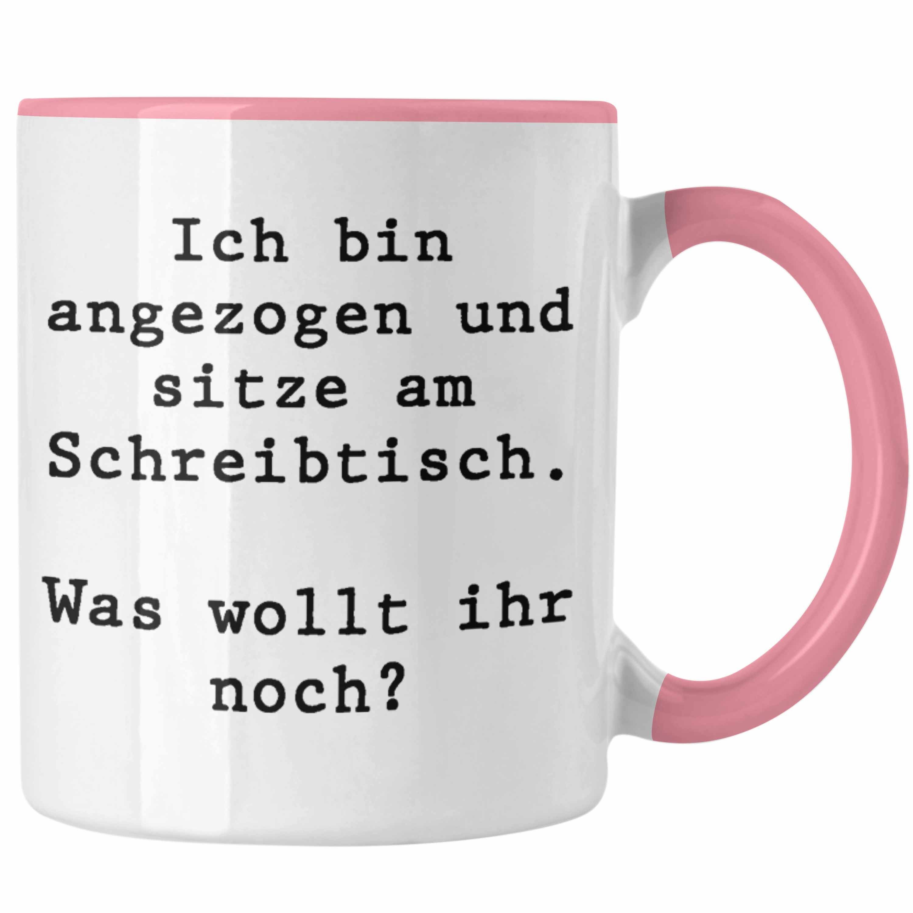 Trendation Tasse Trendation Kollegen Becher Spruch für Tasse Lustig Kaffeebecher Spruch Arbeit Büro für Lustige Bürotasse Tasse - Kollegin Rosa Witzig