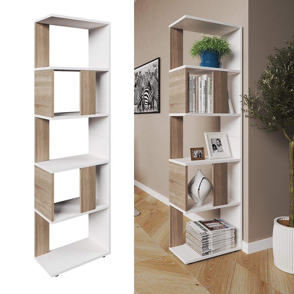 Vicco Raumteiler, Sonoma/Weiß, 45 x 162.6 günstig online kaufen