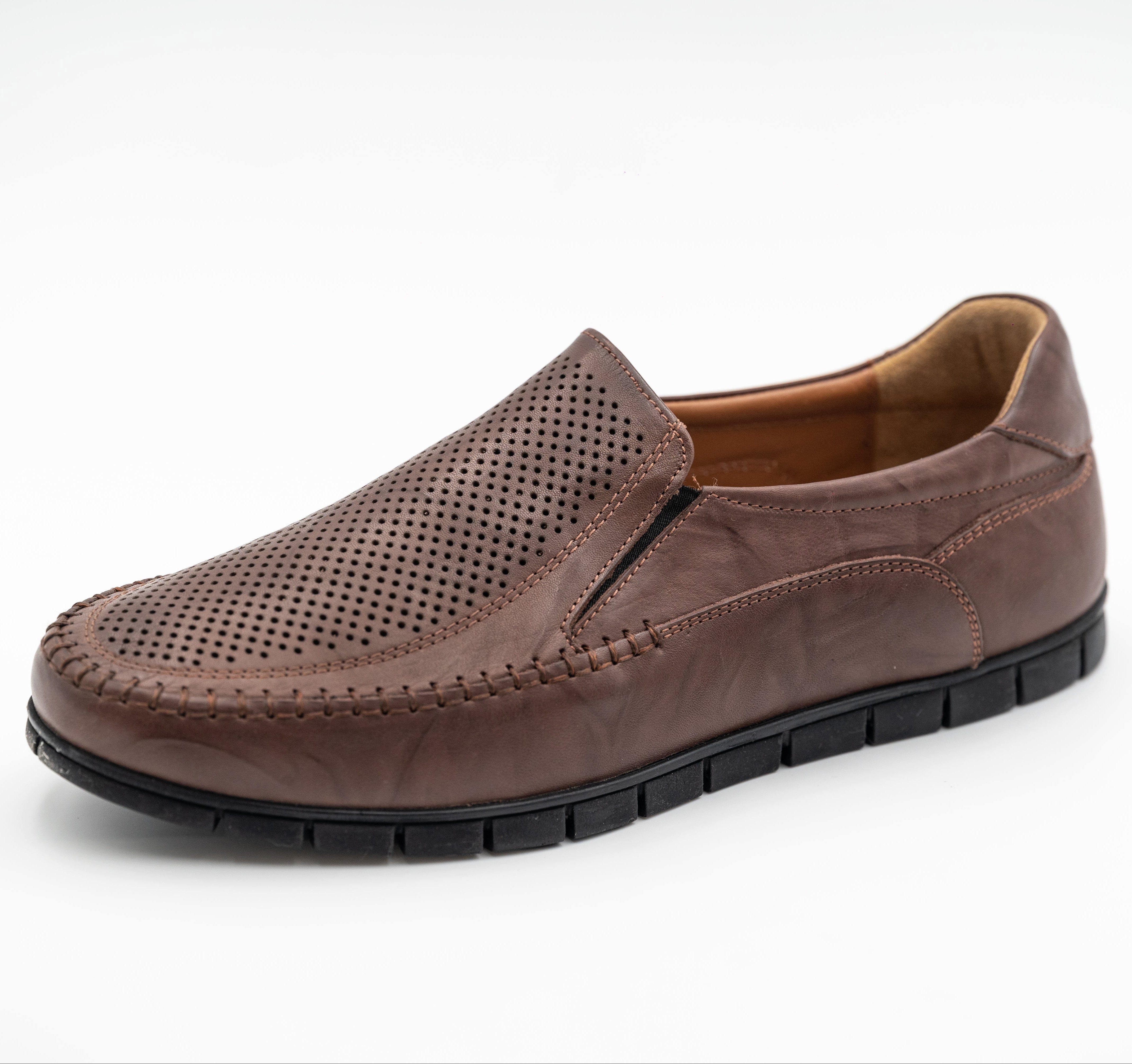 Elegante Business Mokassins für Herren Braun, Leder Herren Mokassin