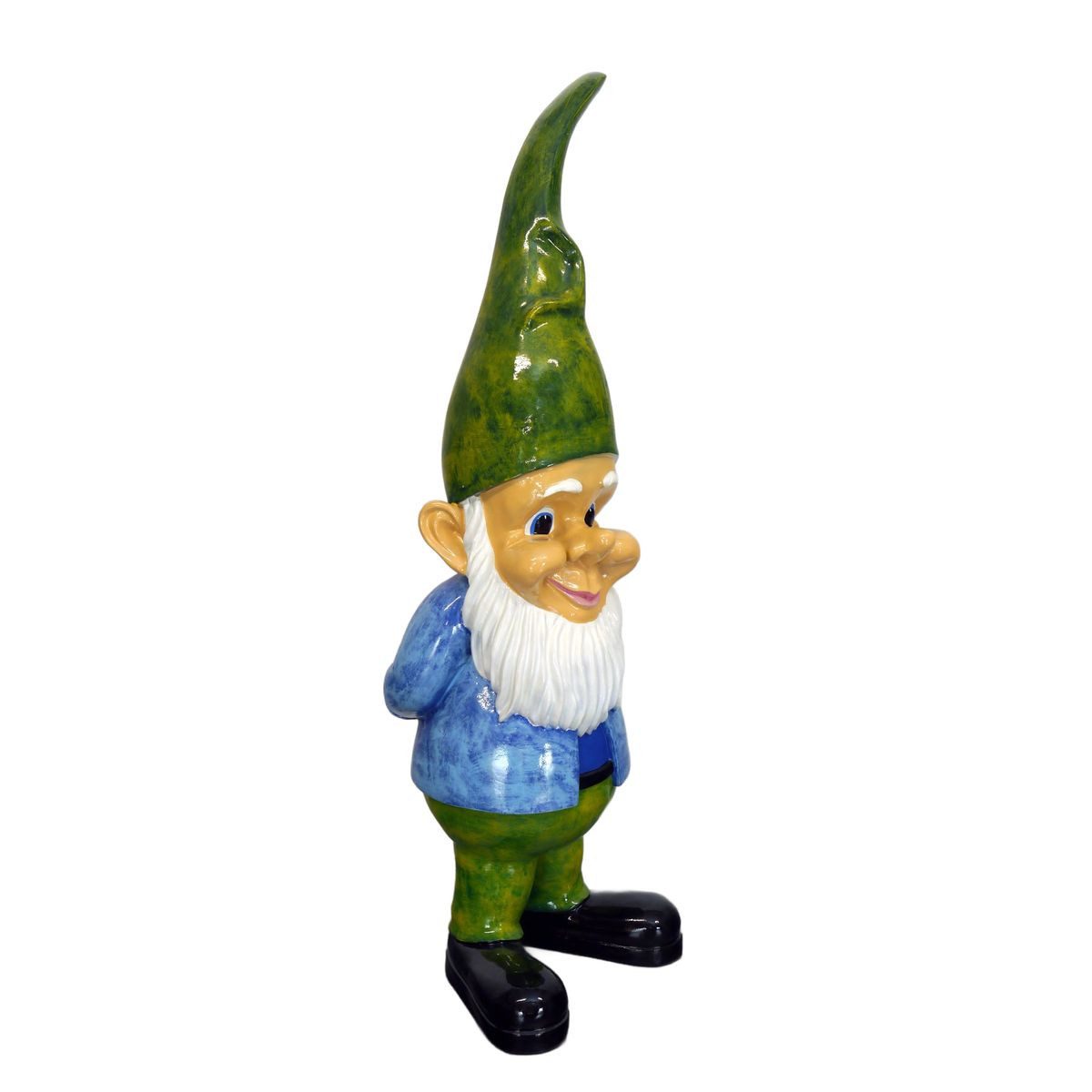 Dekofigur Gartenzwerg Deco Gartenfigur aus Kunstharz grün/blau sehr groß