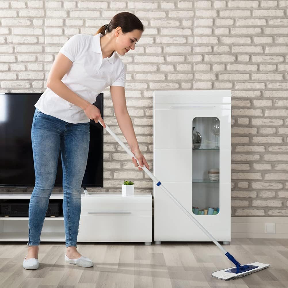 Keyura Wischmopp 10 Stück Wischmoppbezug, Ersatzbezug Wischmopp Bezug, Mop Pads, (Mop Microfaser Reinigung Pads, Wischtücher Boden Wischpads,42cm x 14cm, 10-St., Wischbezüge, Ersatzbezug für alle Böden, Maschinenwaschbar), für Öle Microfaser Bodenbeläge Wischmob Laminat, Dielen, Fliesen