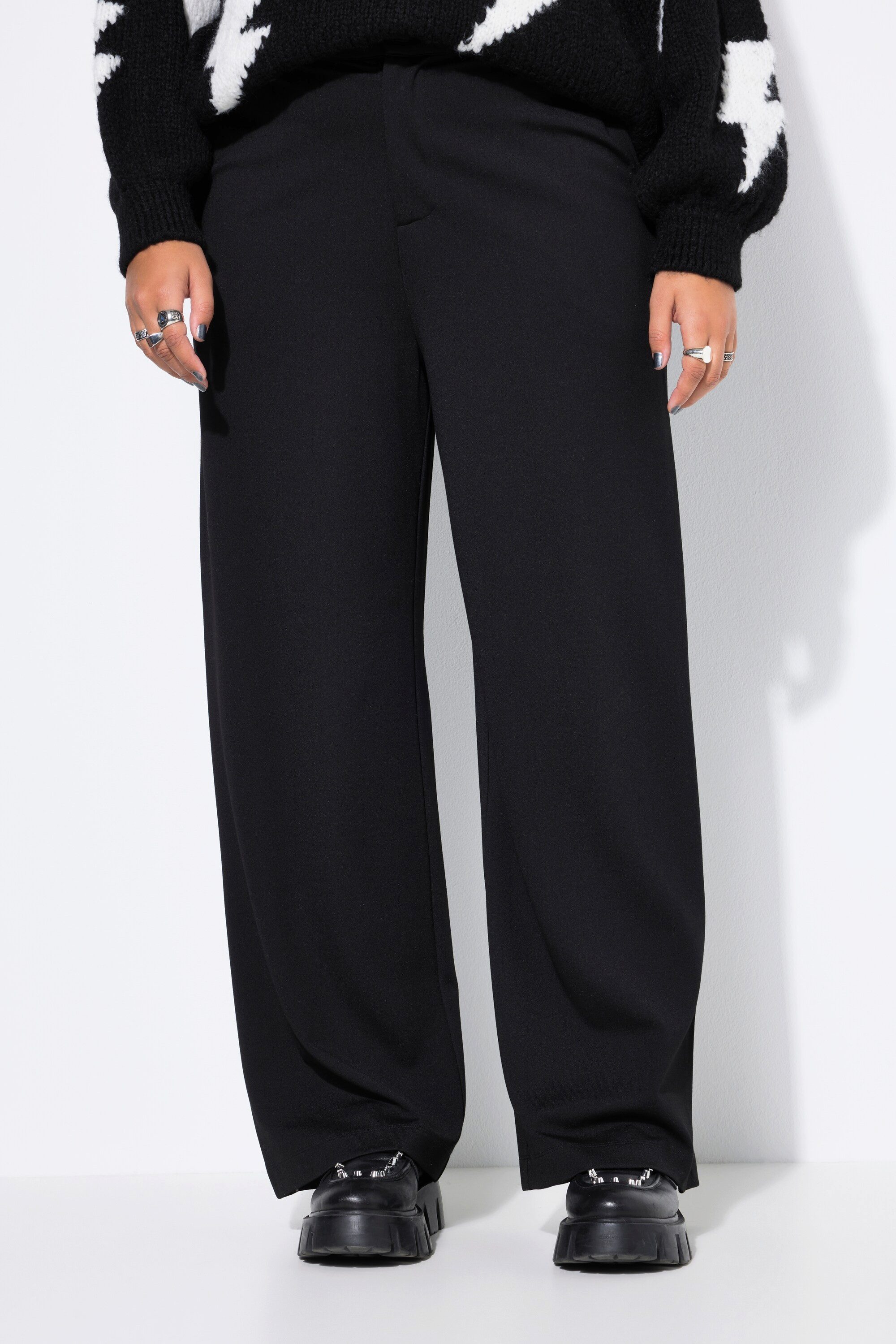 Studio Untold Marlene-Hose Anzughose Wide Legs High Waist Edeljersey günstig online kaufen