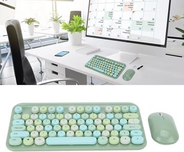 Zunate Ideal für produktives Arbeiten und entspannte Nutzung Tastatur- und Maus-Set, Drahtlose Ergonomie und Geräuschreduktion für ein produktives Arbeiten