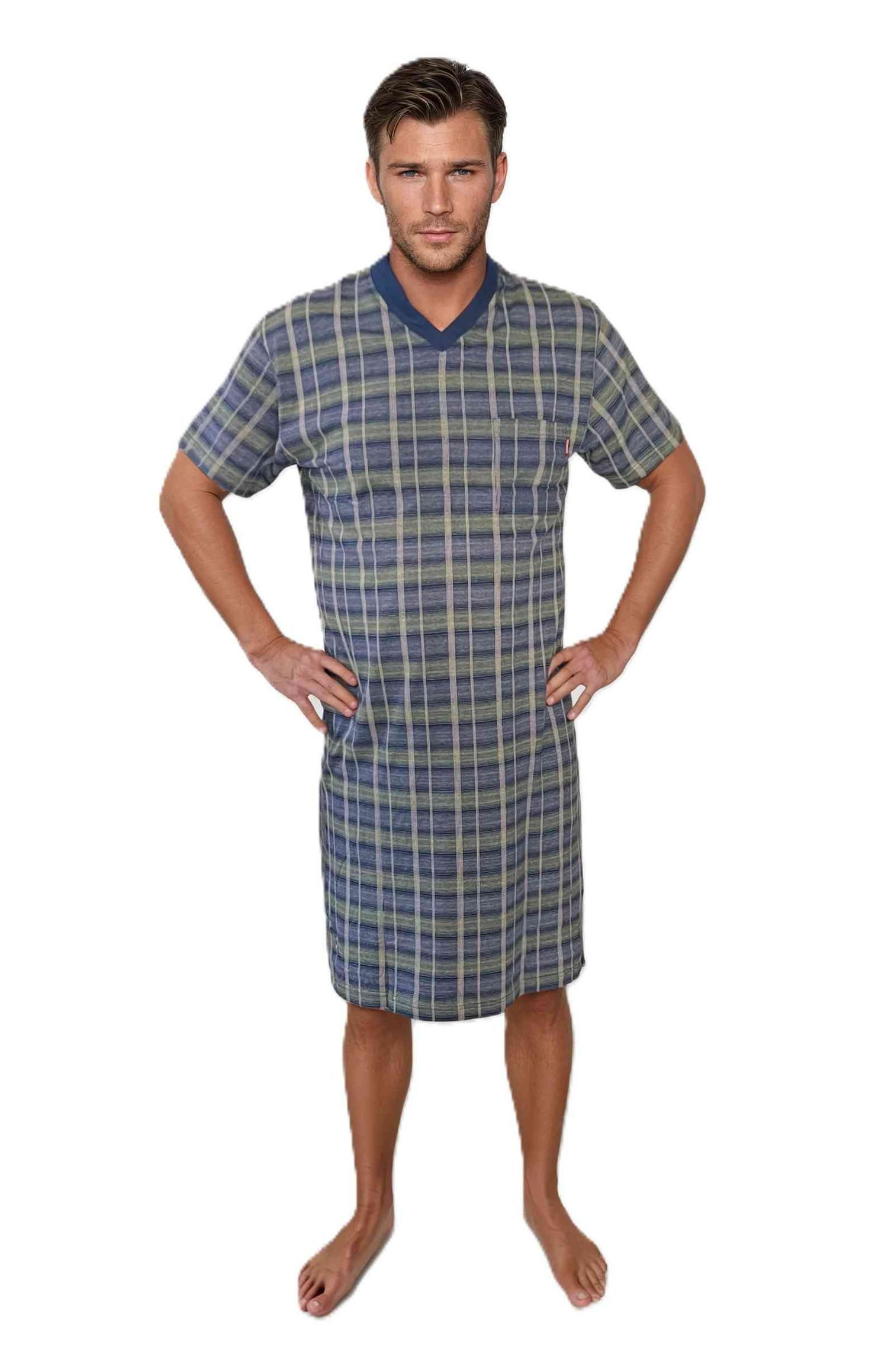 Normann Pyjama Normann Herren kurzarm Nachthemd günstig online kaufen