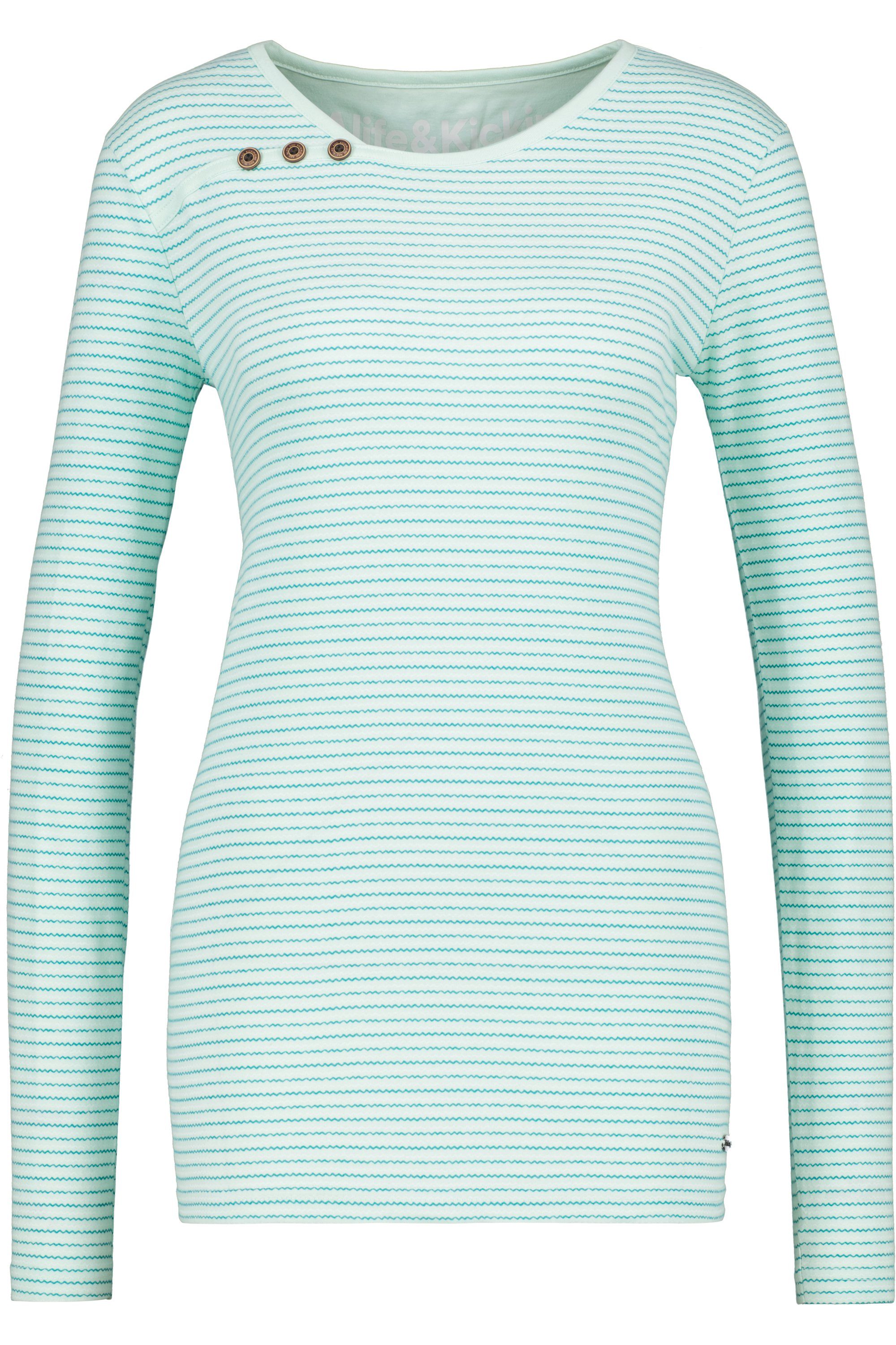 Damen Langarmshirt & Shirt Langarmshirt, mint JanetAK Kickin Alife Longsleeve Z