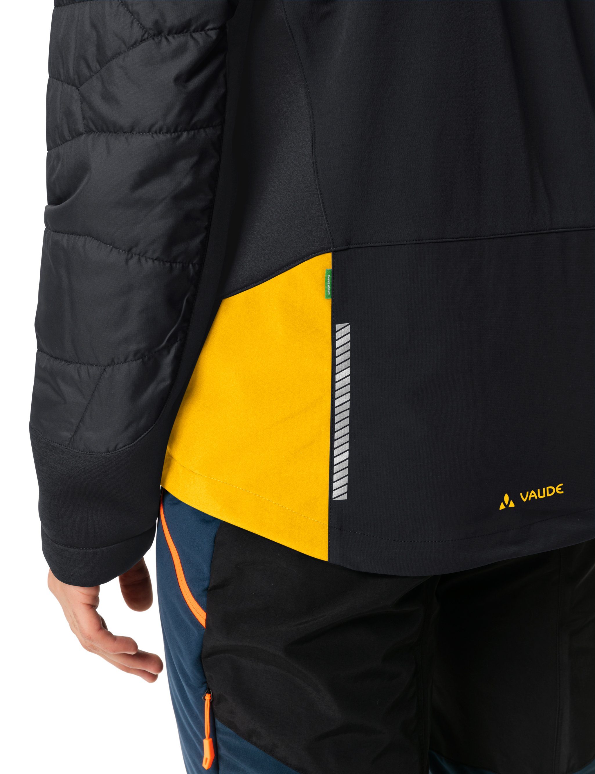 VAUDE Outdoorjacke Minaki Men's Klimaneutral III (1-St) kompensiert black/yellow Jacket