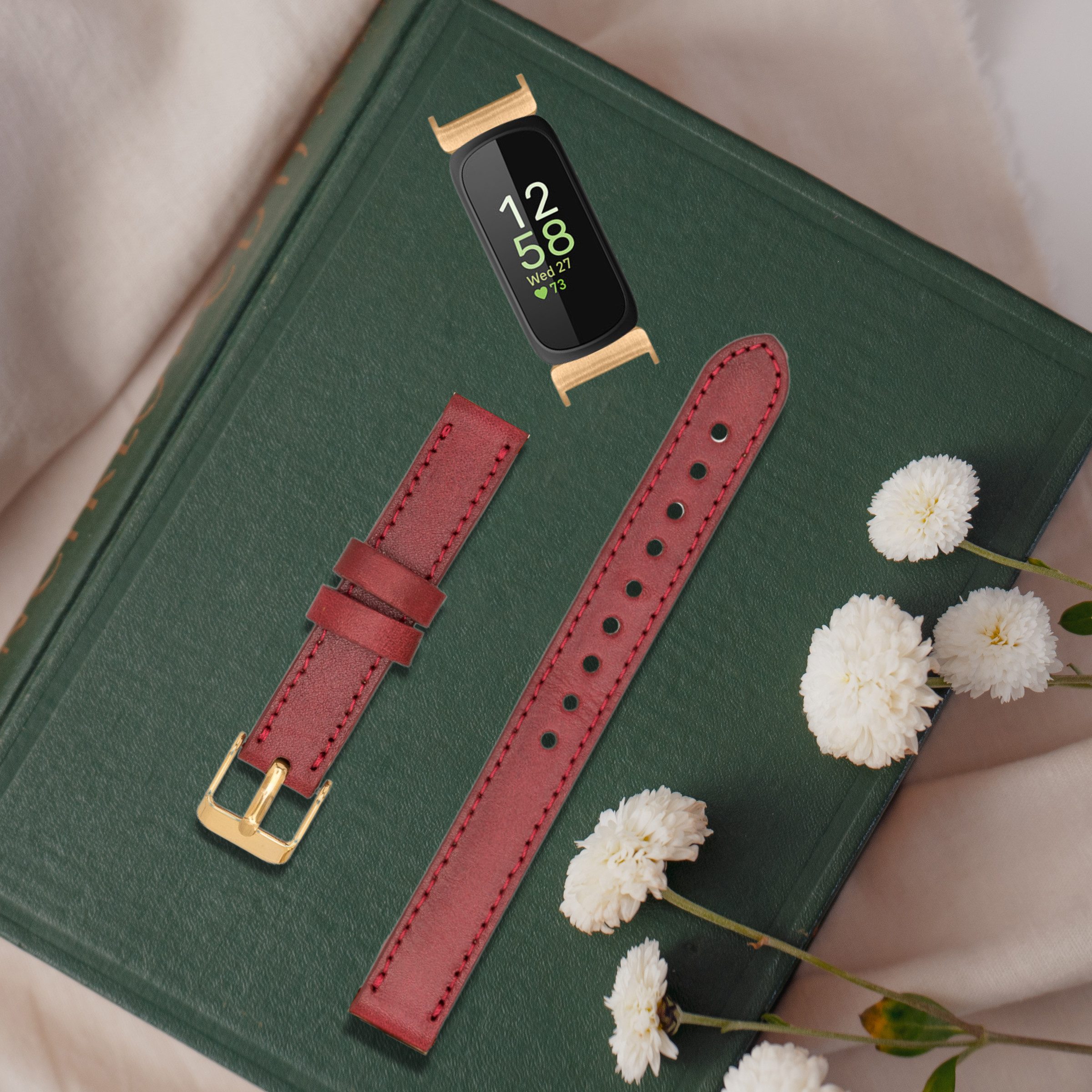 Renna Leather Uhrenarmband Fitbit Inspire 1 2 3 Leder Smart Uhrenarmband