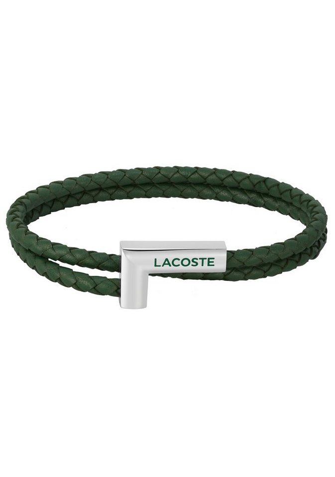 Lacoste Armband Schmuck Edelstahl Armschmuck Lederarmband SWARM, mit  Lacoste Krokodil - zu Hoodie, Shirt, Polo, Jeans, Jacke, Sneaker!