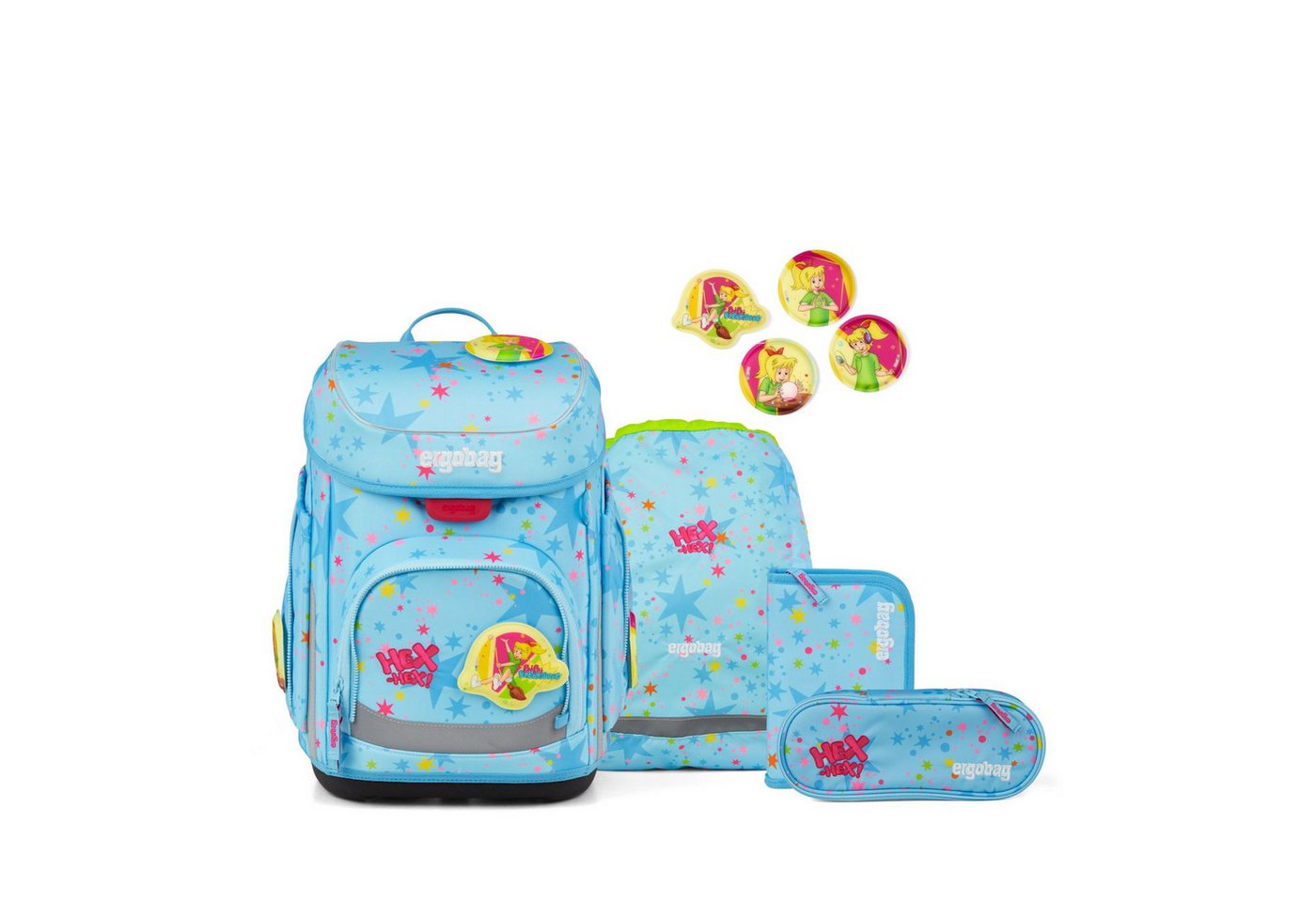 ergobag Schulranzen ergobag cubo Schulranzen-Set Bärhext