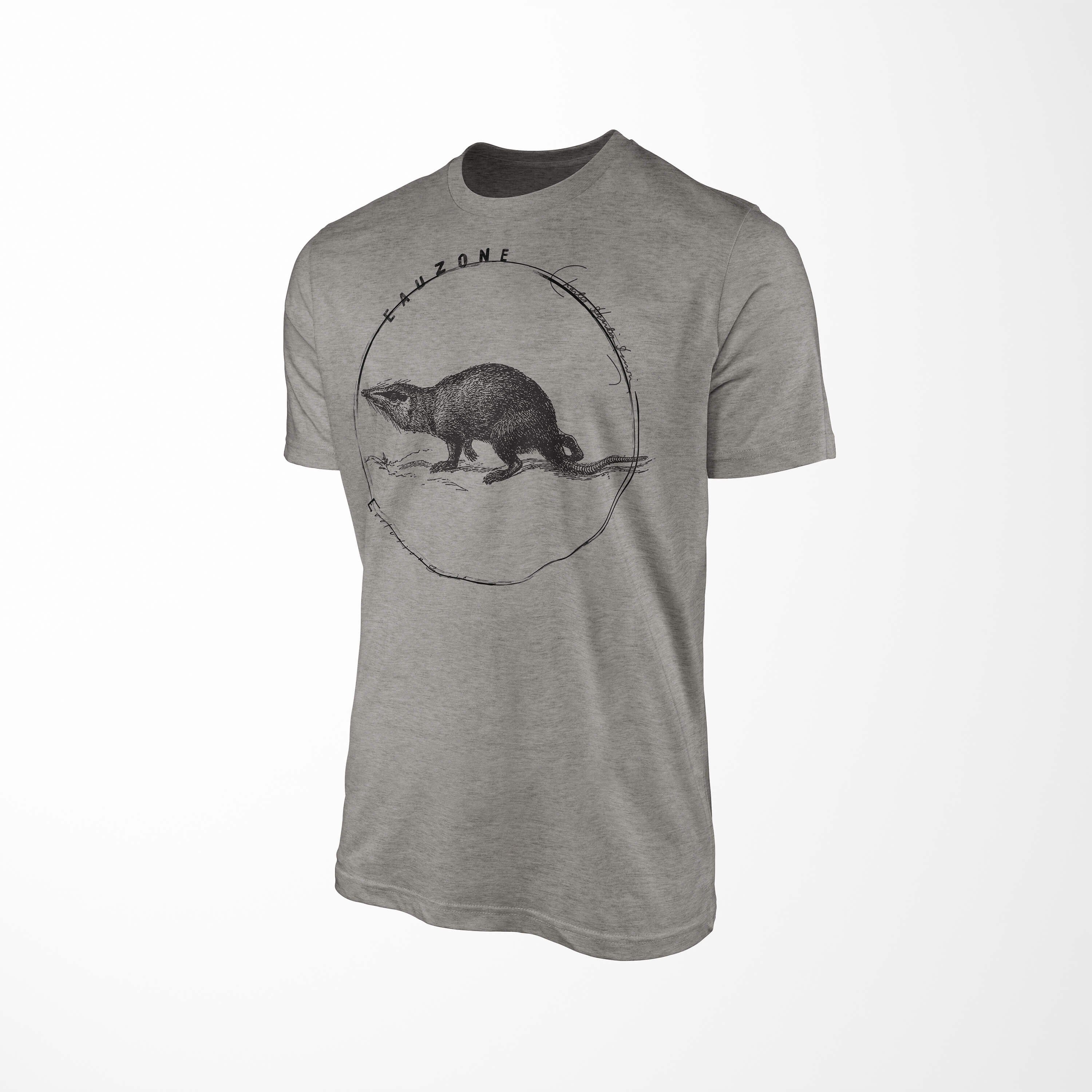 T-Shirt Art Evolution Rattenigel Herren Sinus T-Shirt Ash
