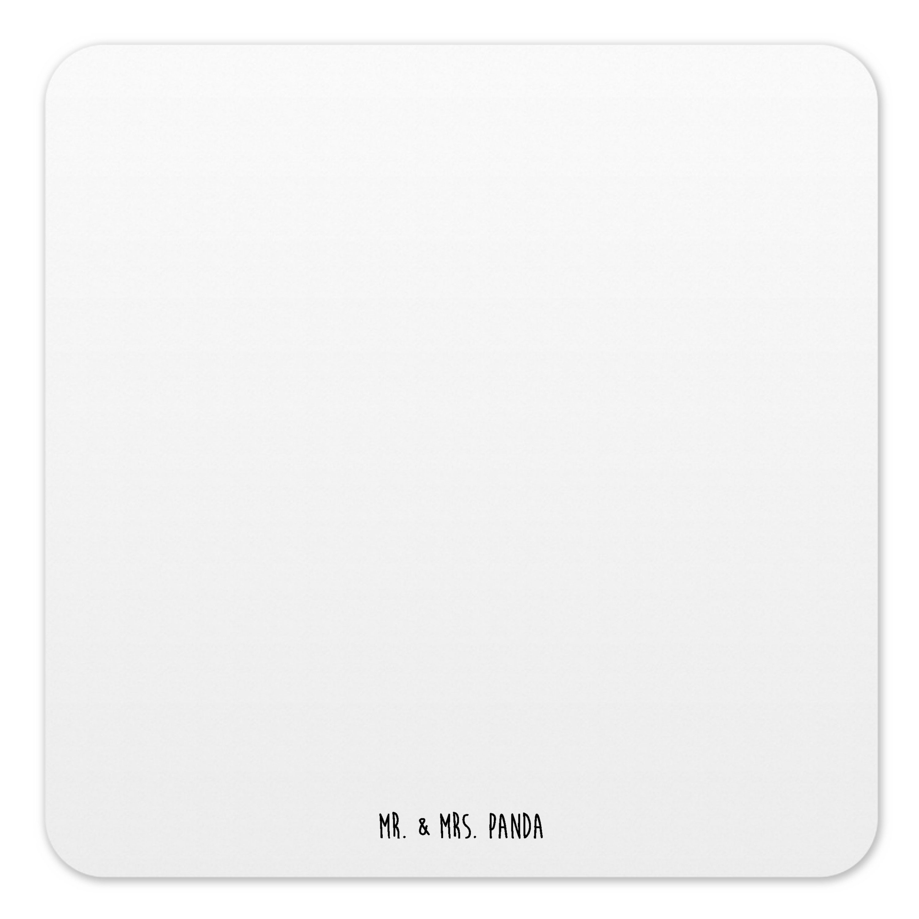 Mr. & Mrs. Panda Getränkeuntersetzer Individuell, Tischuntersetzer 6er Set, Weiß, Coaster, Glas-Untersetze, Packung, Getränke-Untersetzer Untersetzer Kunststoff Spruch Untersetzer