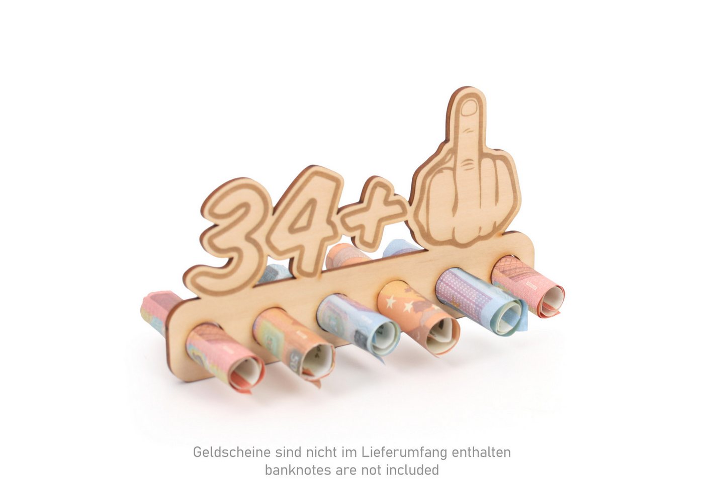 Thumbnail - Kreative Feder Glückwunschkarte Geldgeschenk zum 16. - 85. Geburtstag für Männer, Origineller Wunscherfüller „Mittelfing...