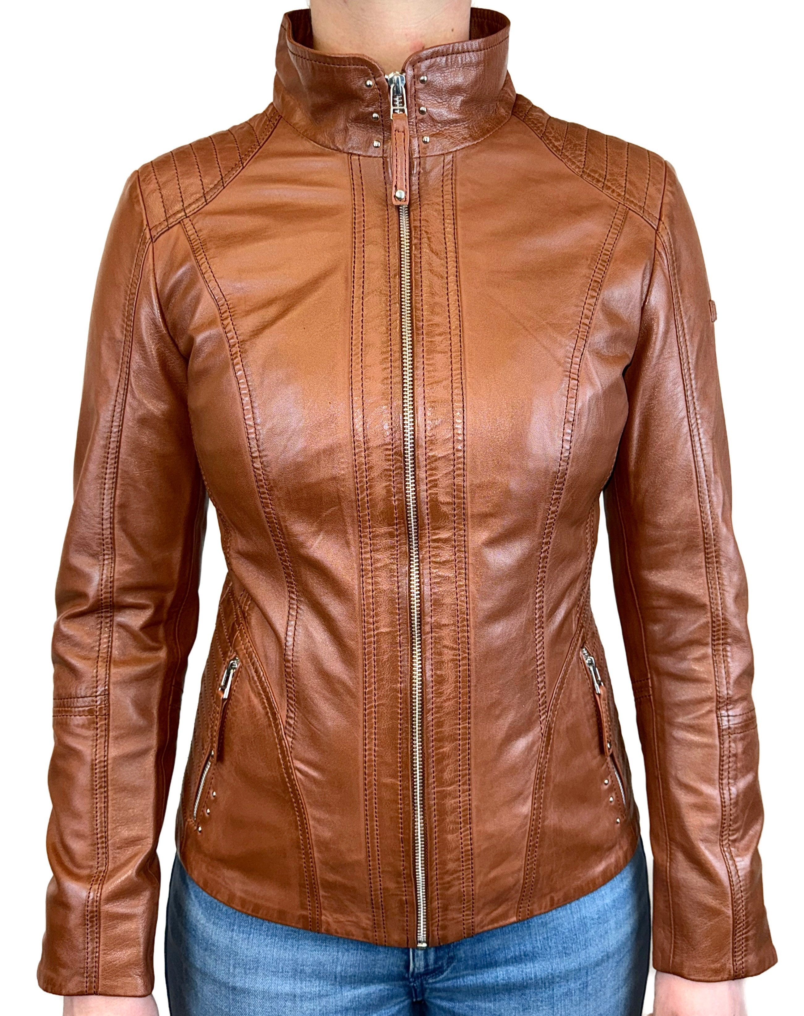 Cabrini Lederjacke aus feinstem Lammnappa günstig online kaufen