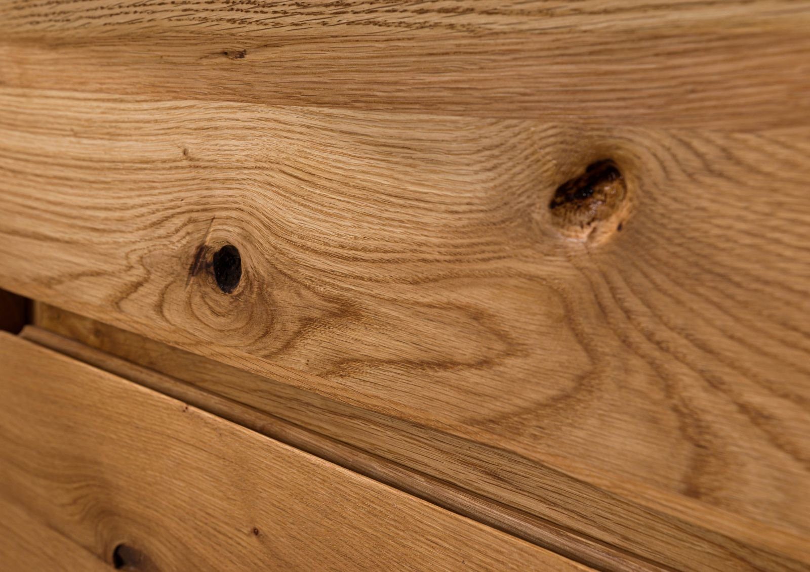 Massivmoebel24 Sideboard PURE OAK (Massivholz), Sideboard Wildeiche 210x45x96 natur geölt PURE OAK #701