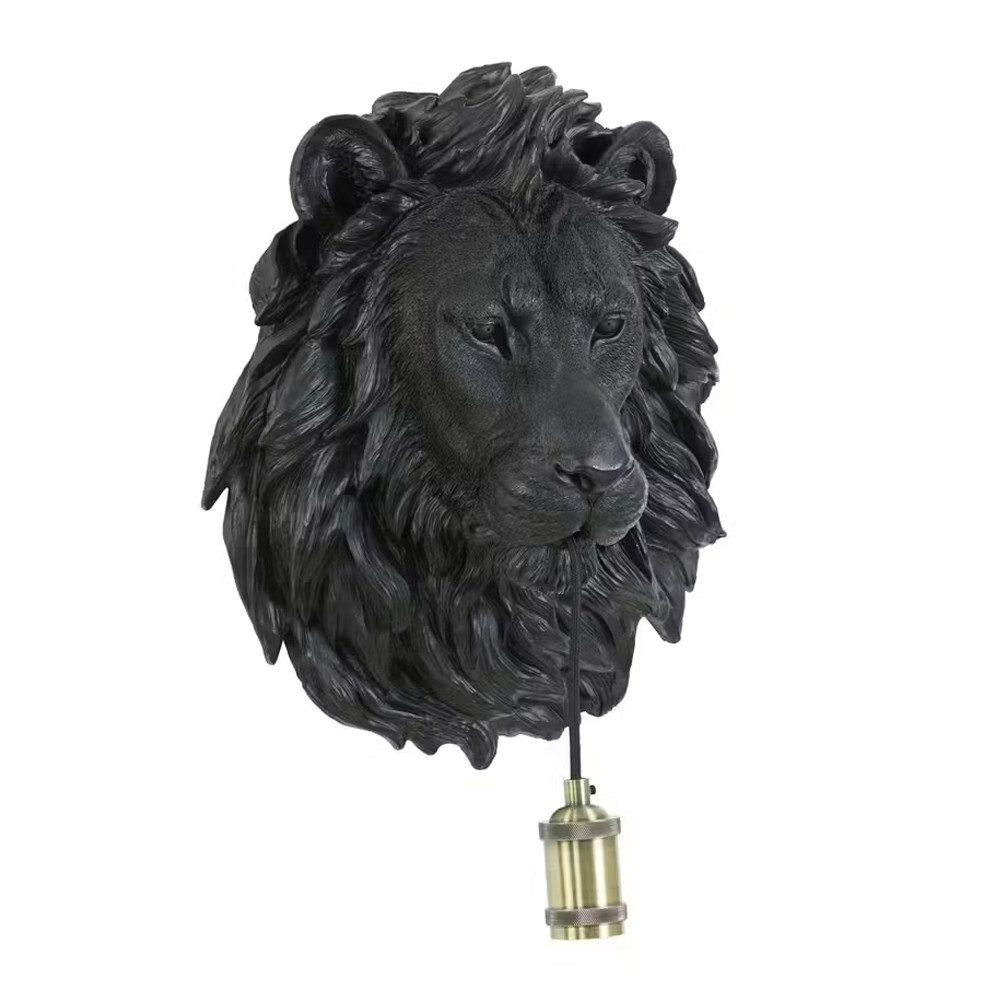 Light & Living Wandleuchte Wandleuchte LION von Light & Living 33,5x19x40,5 cm Lampe Matt Schwarz, ohne Leuchtmittel