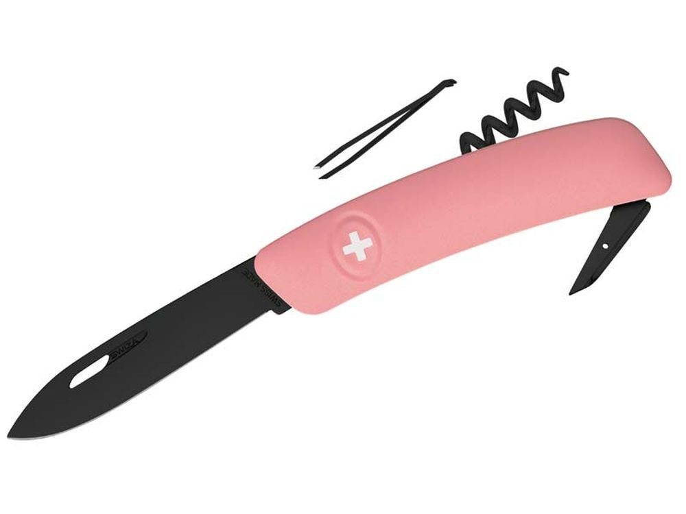 SWIZA Taschenmesser Taschenmesser ALLBLACK Stahl 440 PVD-beschichtet Heft PTFE-beschichtet