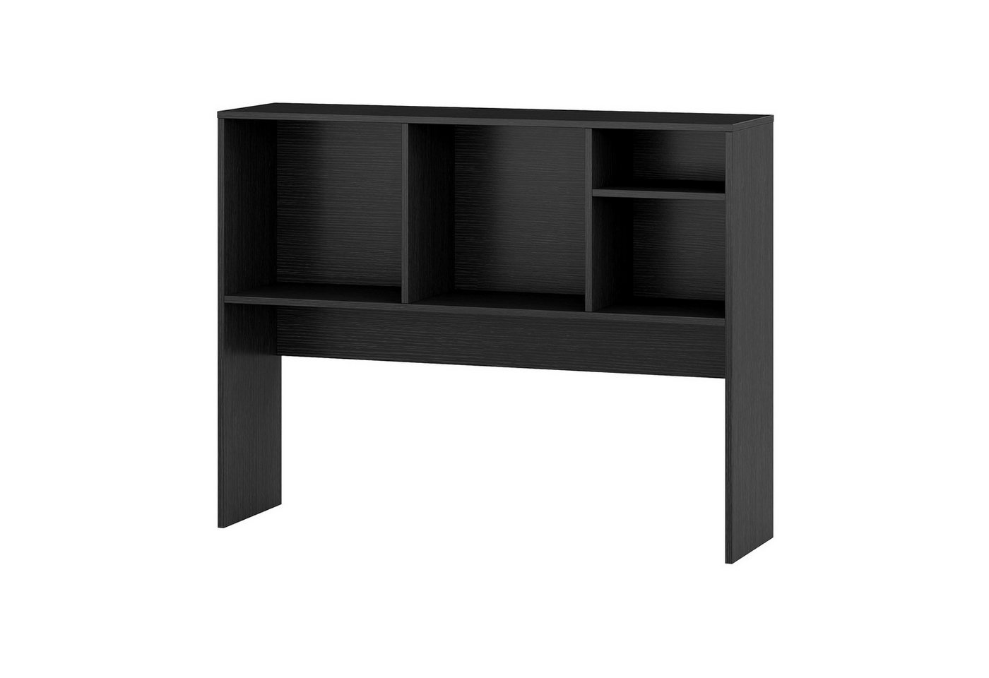 COSTWAY Bücherregal, Aufsatzregal mit 4 Fächern, bis 65 kg, 94x25x73cm