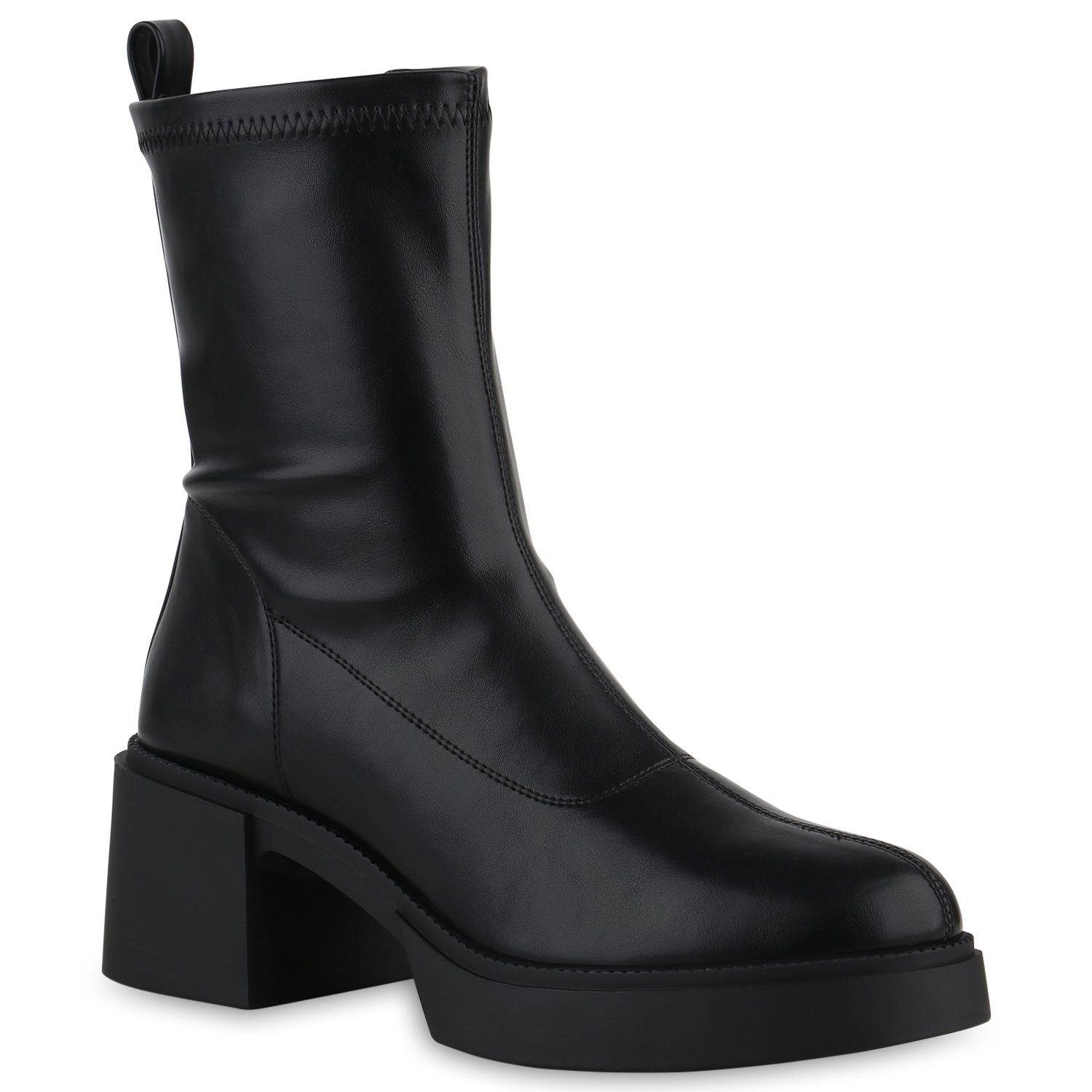 VAN HILL 840815 Damen Übergrößen Stiefelette Schuhe